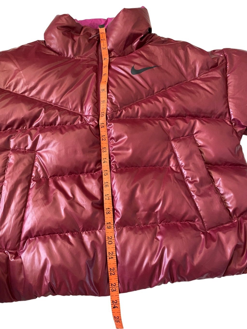 Nike Nike Burgundy Quilted Down Duck Puffer Jacket Water Repel Size S / US 4 / IT 40 - 10 Thumbnail