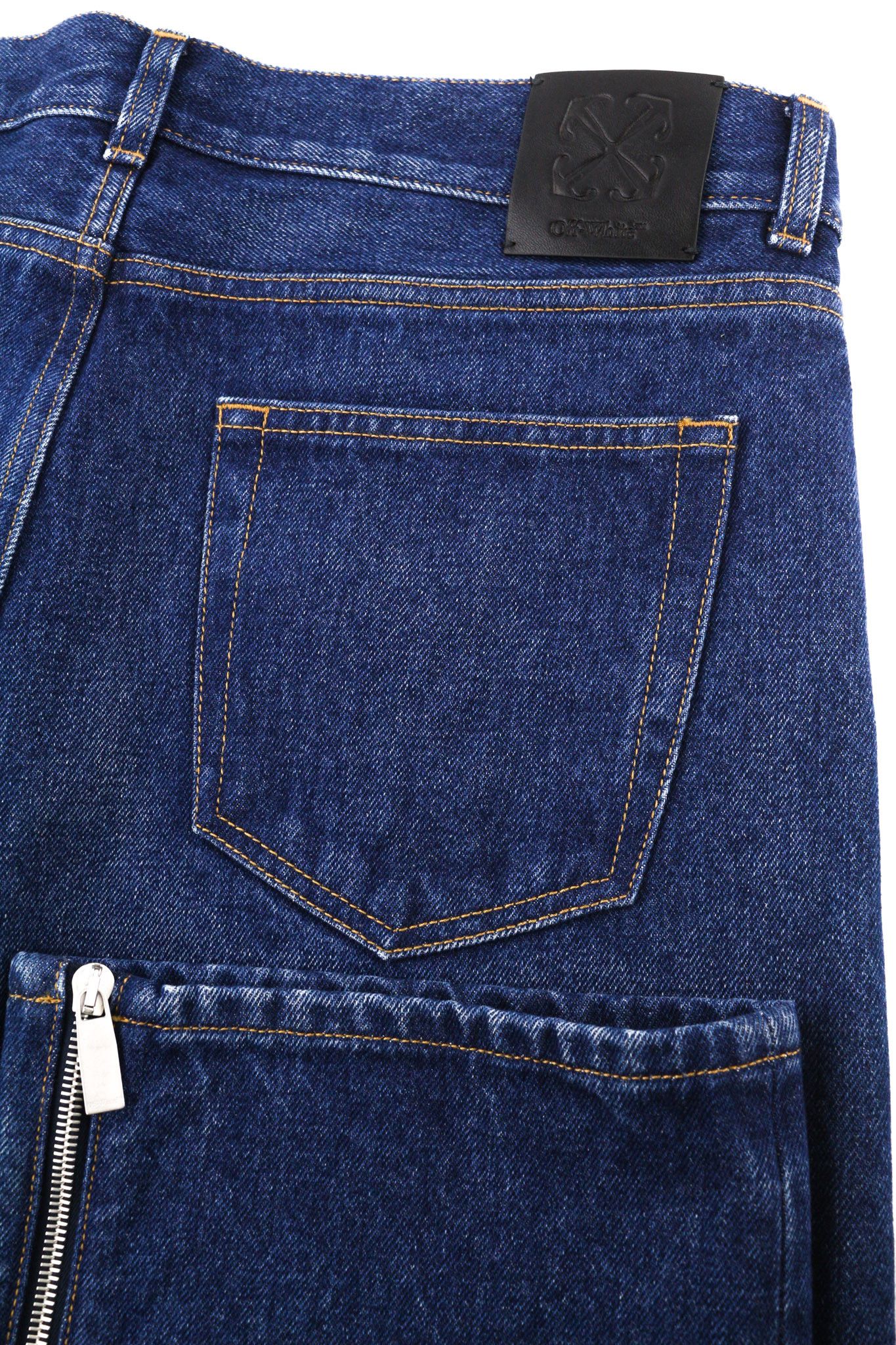 Off-White ARR ZIP DET SKATE W32 Blue Washed Denim Pockets 81653 Size US 32 / EU 48 - 5 Thumbnail
