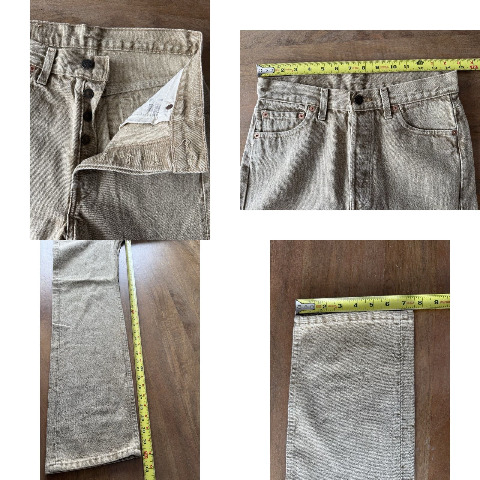Levi's VINTAGE Levi's 501 Denim Jeans Size 32x30? 32x32 Gold Acid Wash Retro 80s USA Levi's Shirt/Jeans Size US 29 - 8 Thumbnail