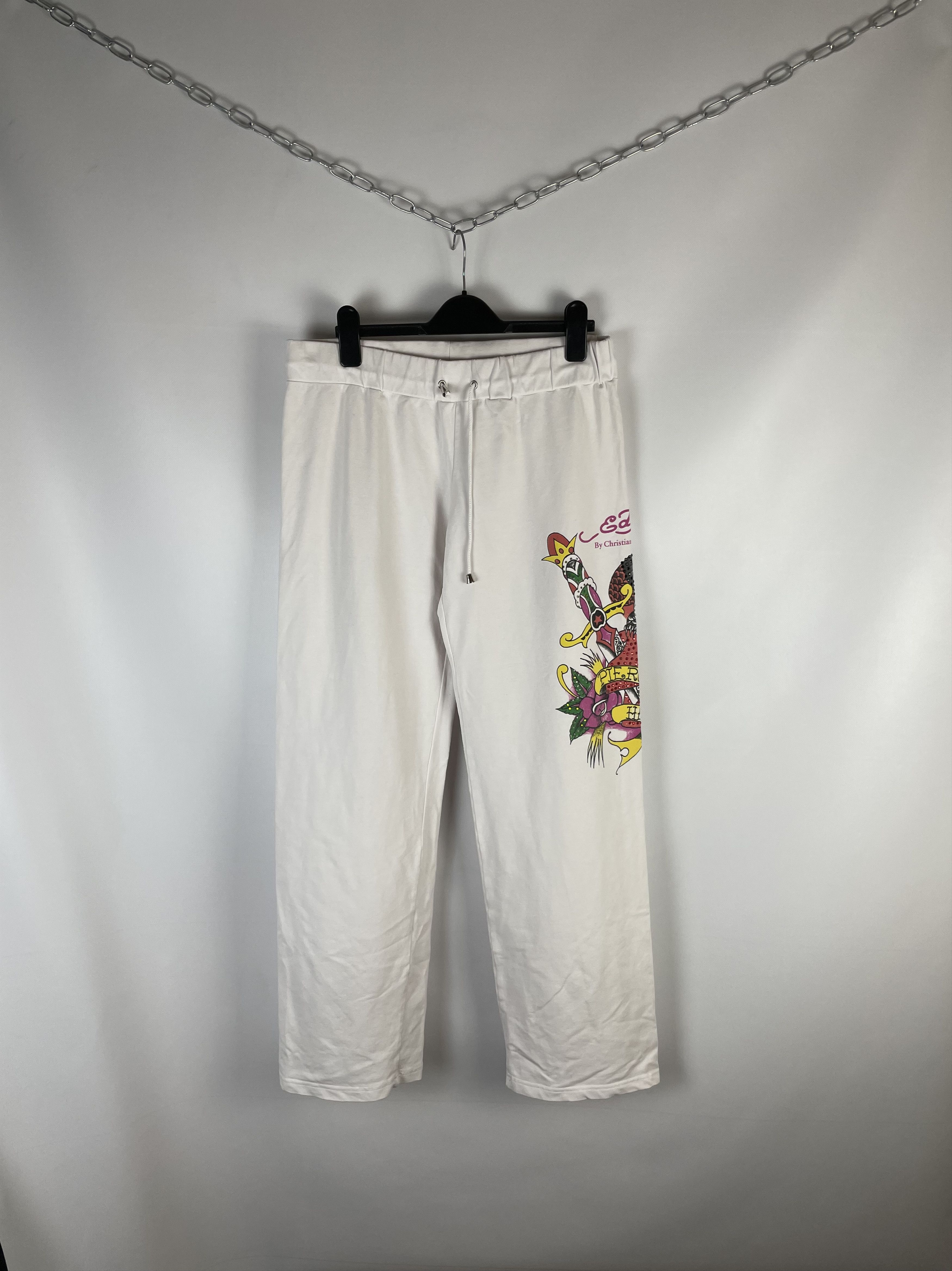 Christian Audigier Vintage Ed Hardy Sweat Pants Size 36" / US 14 / IT 50 - 1 Thumbnail