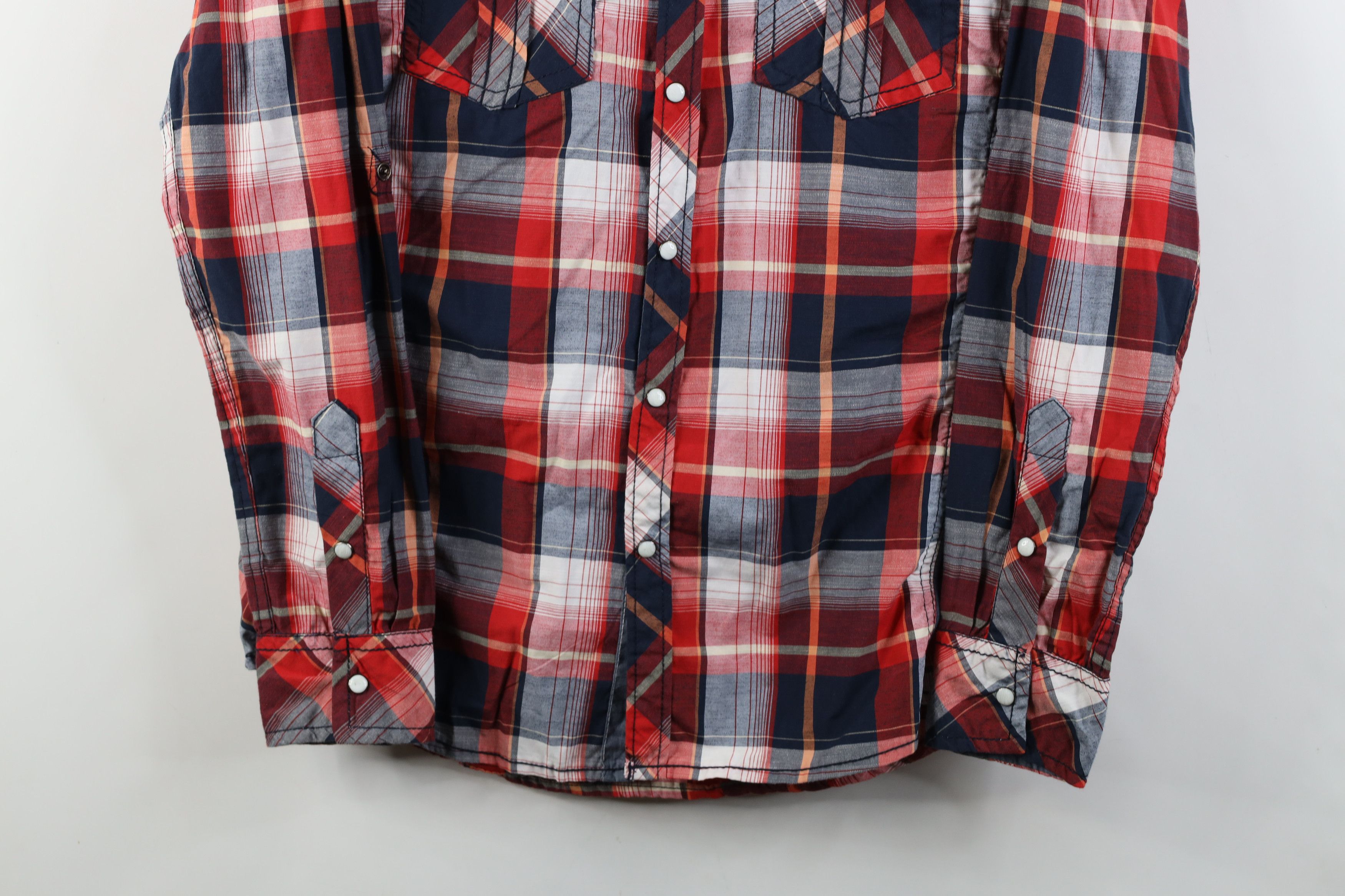 Vintage Buckle BKE Stitch Western Snap Button Collared Shirt Plaid Size US M / EU 48-50 / 2 - 3 Thumbnail