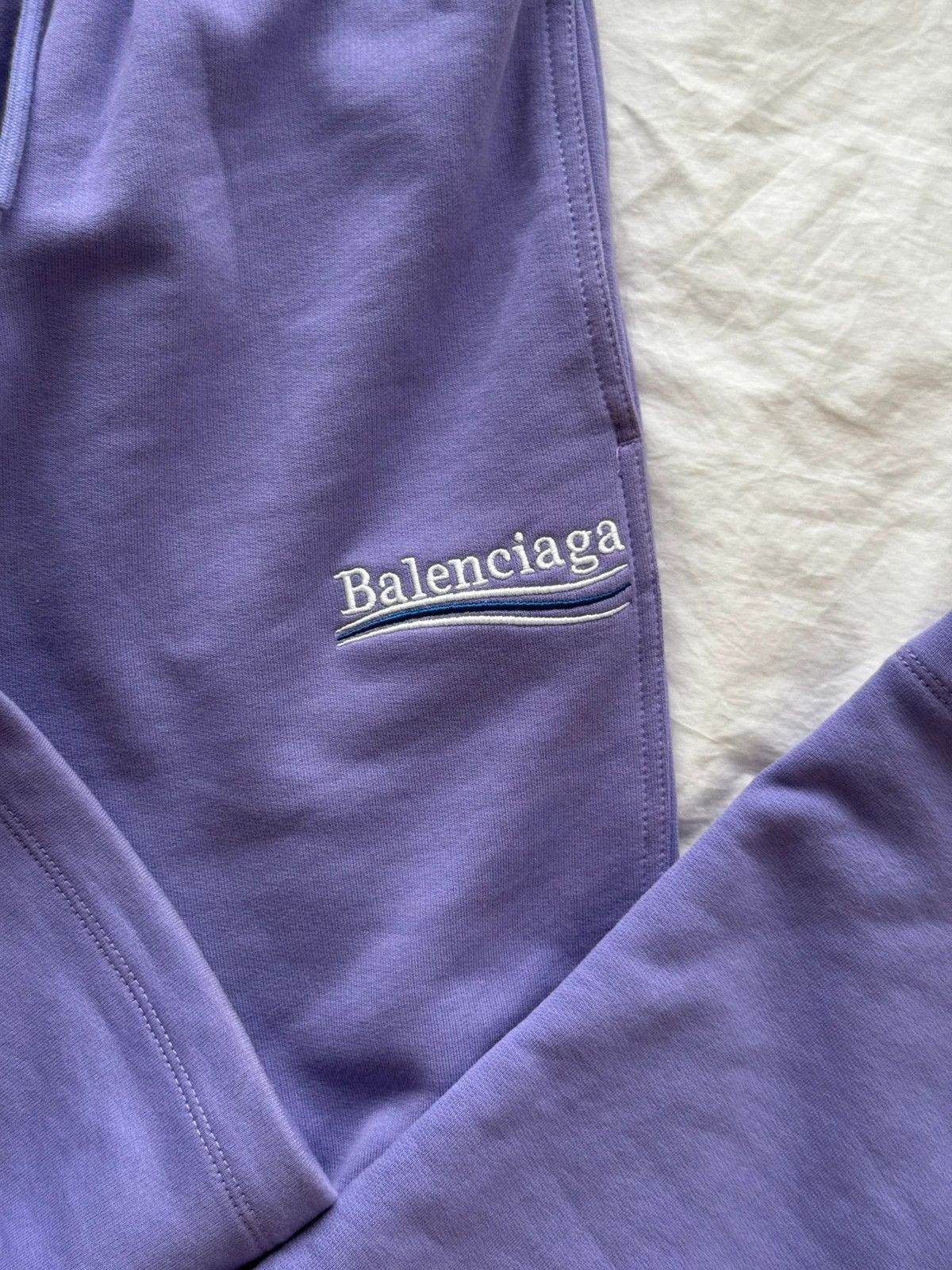 Balenciaga Lilac purple wide leg track pants Size 27" / US 4 / IT 40 - 3 Thumbnail