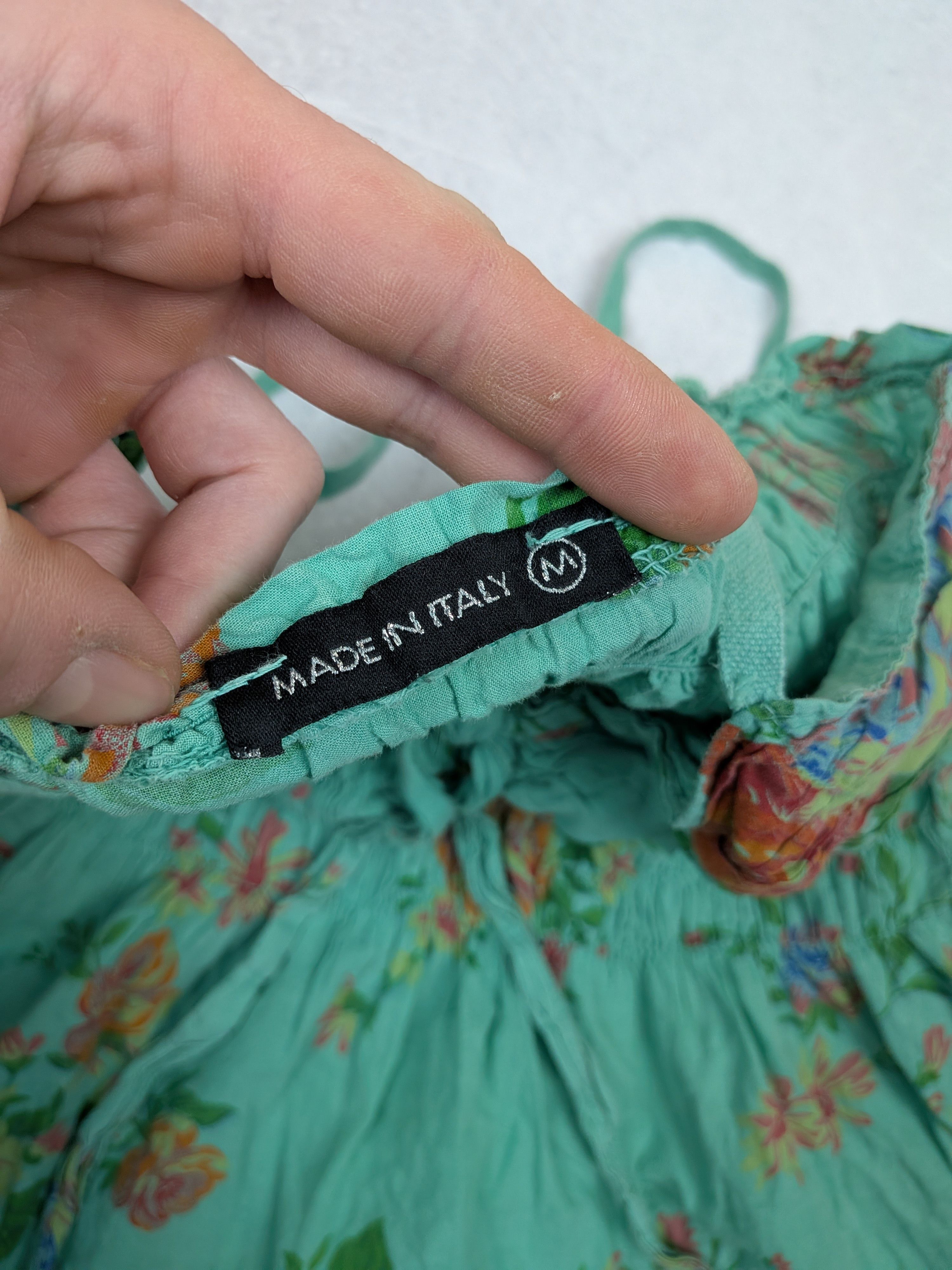 Other Italian Smocked Floral Sundress M Y2K Cottagecore Midi Dress Size M / US 6-8 / IT 42-44 - 5 Thumbnail