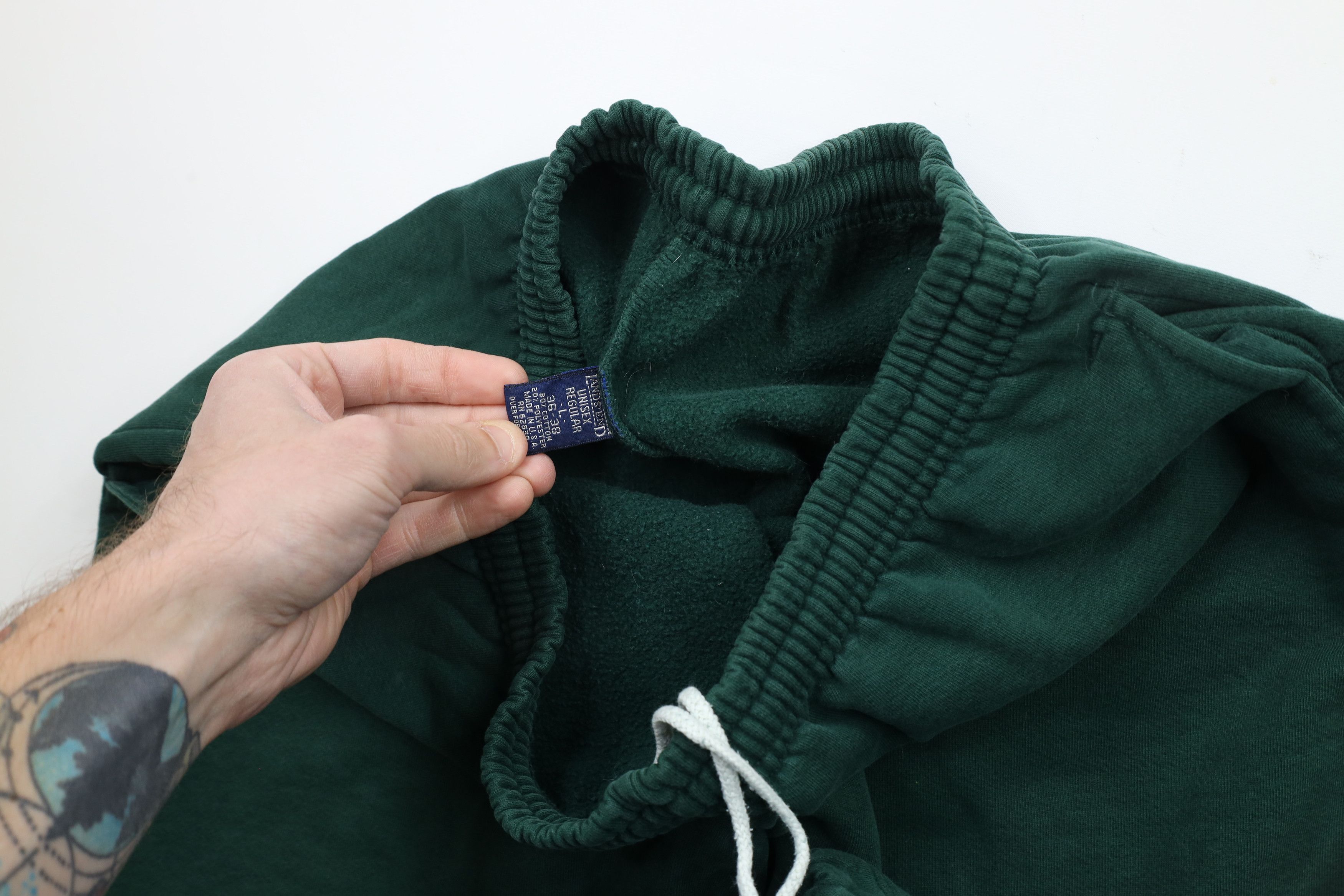 Lands' End × Vintage Vintage 90s Lands End Blank Sweatpants Joggers Green USA Size US 36 / EU 52 - 8 Thumbnail