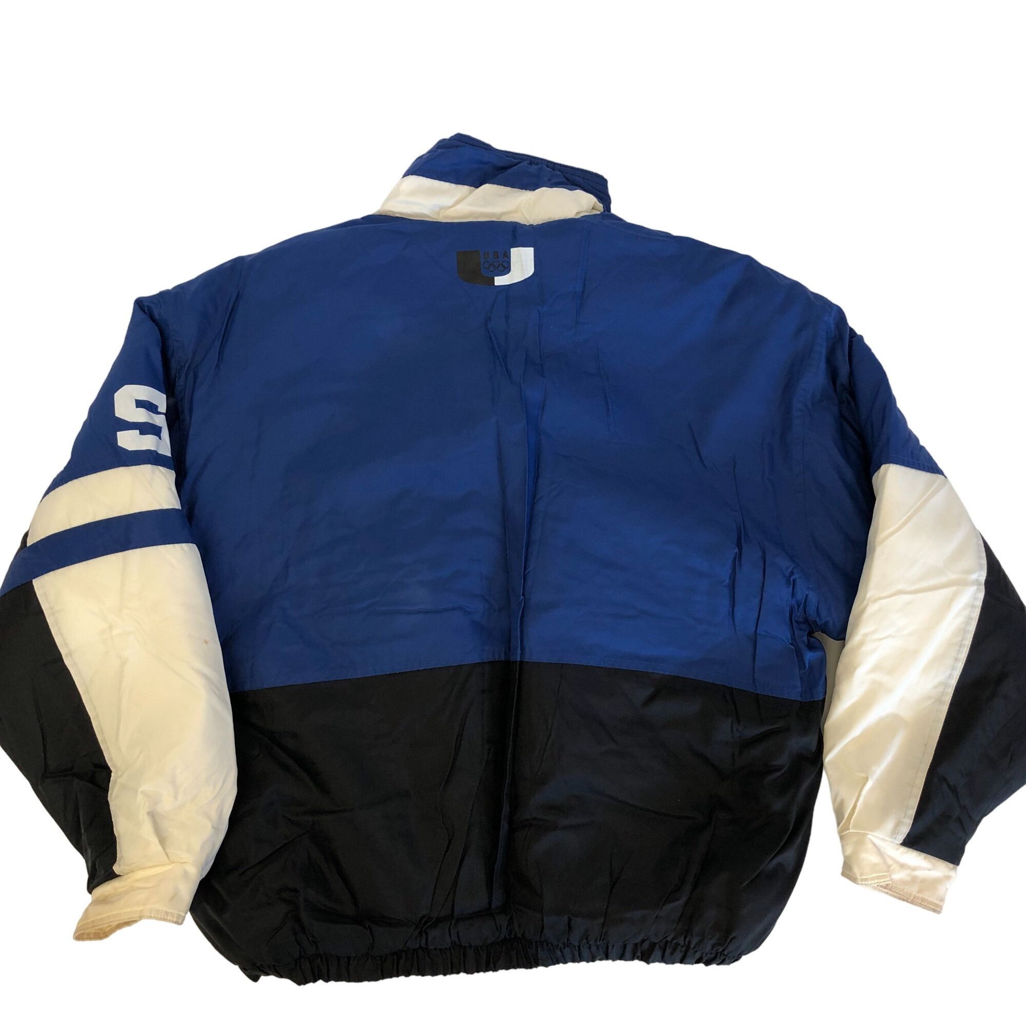 USA Olympics Vtg JcPenney Blue Nylon COLORBLOCK USA OLYMPICS Coat Size US L / EU 52-54 / 3 - 2 Thumbnail