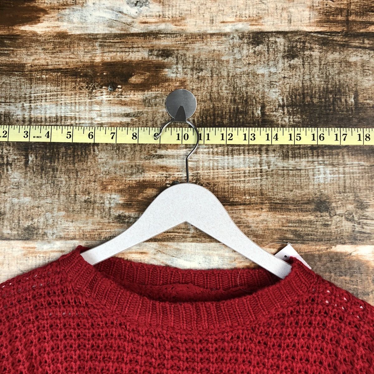 Vintage YPS Red ripped vintage crop top Knitwear #A1378 Size M / US 6-8 / IT 42-44 - 4 Thumbnail
