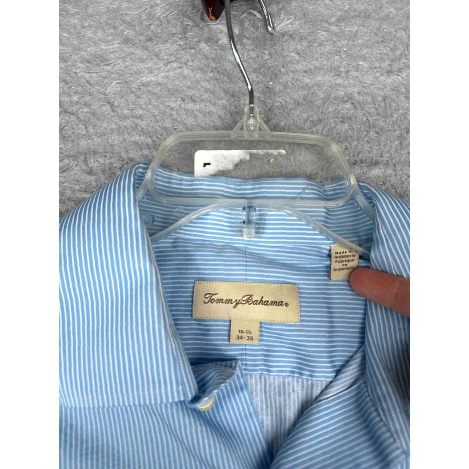 Tommy Bahama Tommy Bahama Shirt Men Button-Up 34 44 Blue Stripe Long Sleeve Casual Aloha, Beach, Hawaiian, Vacation, Resort Mens Size US S / EU 44-46 / 1 - 7 Thumbnail