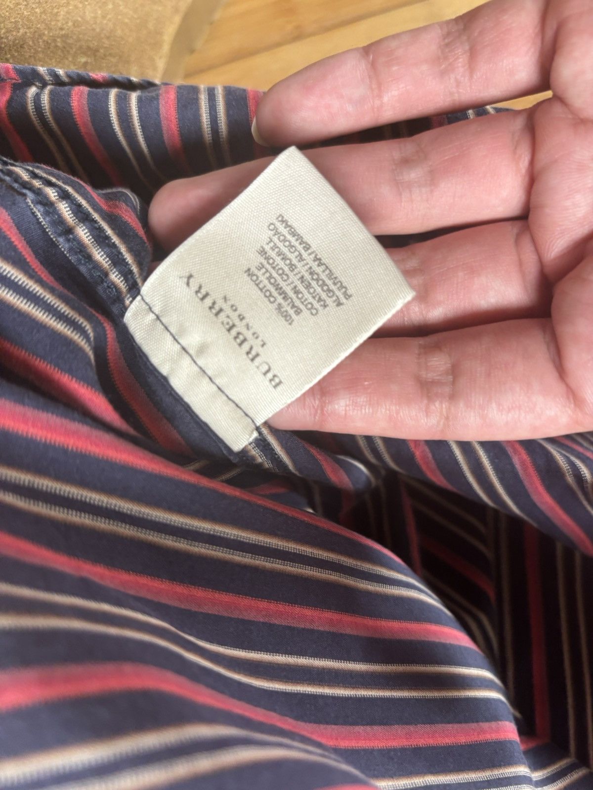 Burberry Oversized summer shirt with pinstripes and chest logo Size US XXL / EU 58 / 5 - 5 Thumbnail