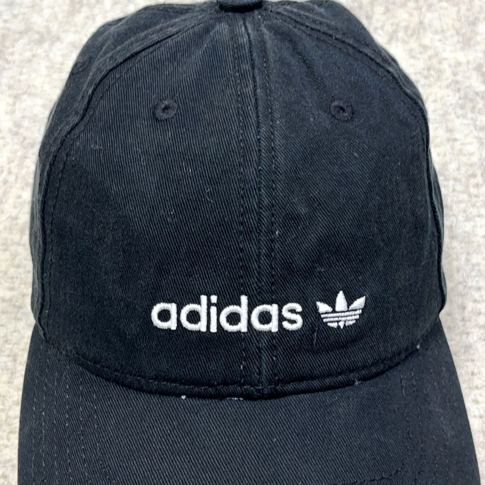 Adidas Adidas Cap Hat Strap Back Trefoil Logo Twill Dad Adjustable Black White Adult Size ONE SIZE - 3 Thumbnail