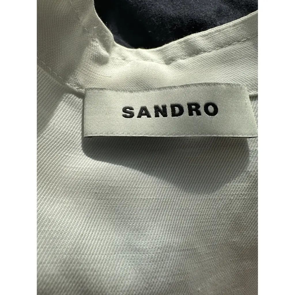 Sandro Sandro new linen and viscose dress M/L white Size M / US 6-8 / IT 42-44 - 5 Thumbnail