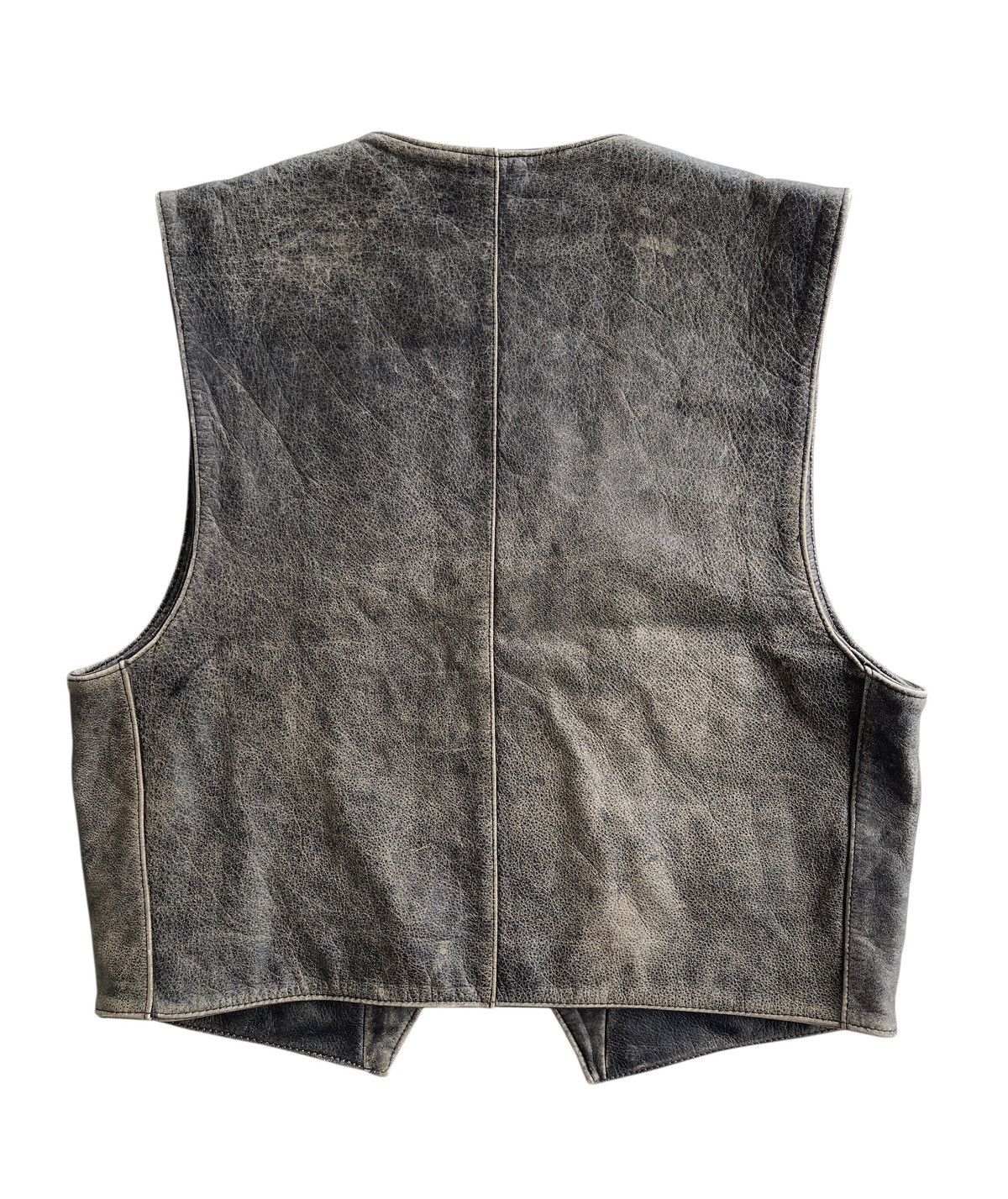 Vintage Strath Conar Cowhide Leather Motorcycle Vest Size US L / EU 52-54 / 3 - 2 Thumbnail