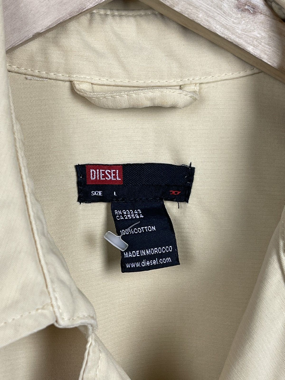 Diesel Diesel Y2K Vintage Beige Cotton Trench Coat Jacket Size L Size L / US 10 / IT 46 - 6 Thumbnail