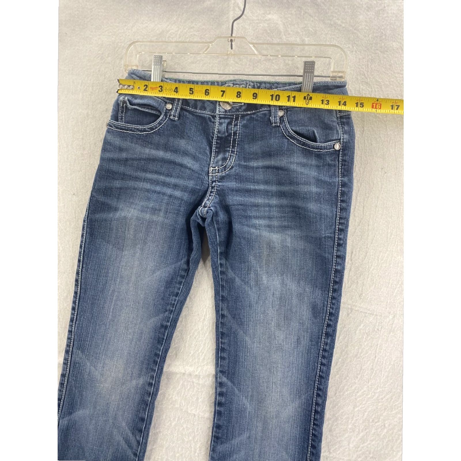 Wrangler Wrangler Rock 47 Womens Blue Denim Bootcut Jeans 1X Large Low Rise Size 25" / US 0 / IT 36 - 3 Thumbnail