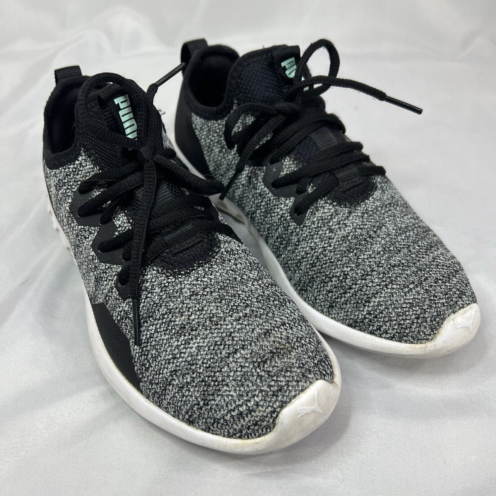 Puma Puma Carson 2 Womens 7.5 Grey Black Knit Low Lace Up Shoes Size US 7.5 / IT 37.5 - 4 Thumbnail