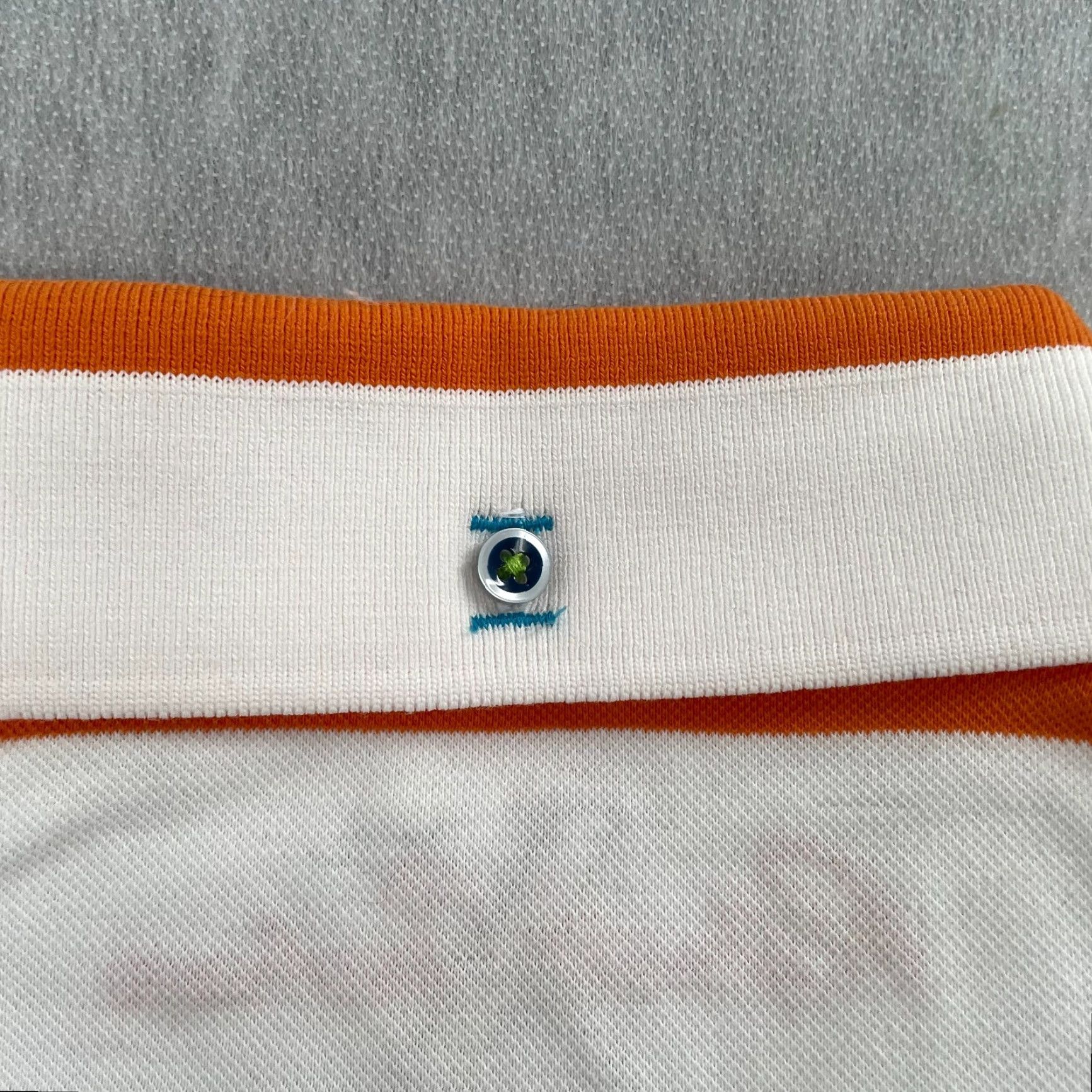 Robert Graham VINTAGE Robert Graham Polo Shirt Mens Large Orange Striped Dragonfly Logo Casual Men's L Size US L / EU 52-54 / 3 - 6 Thumbnail
