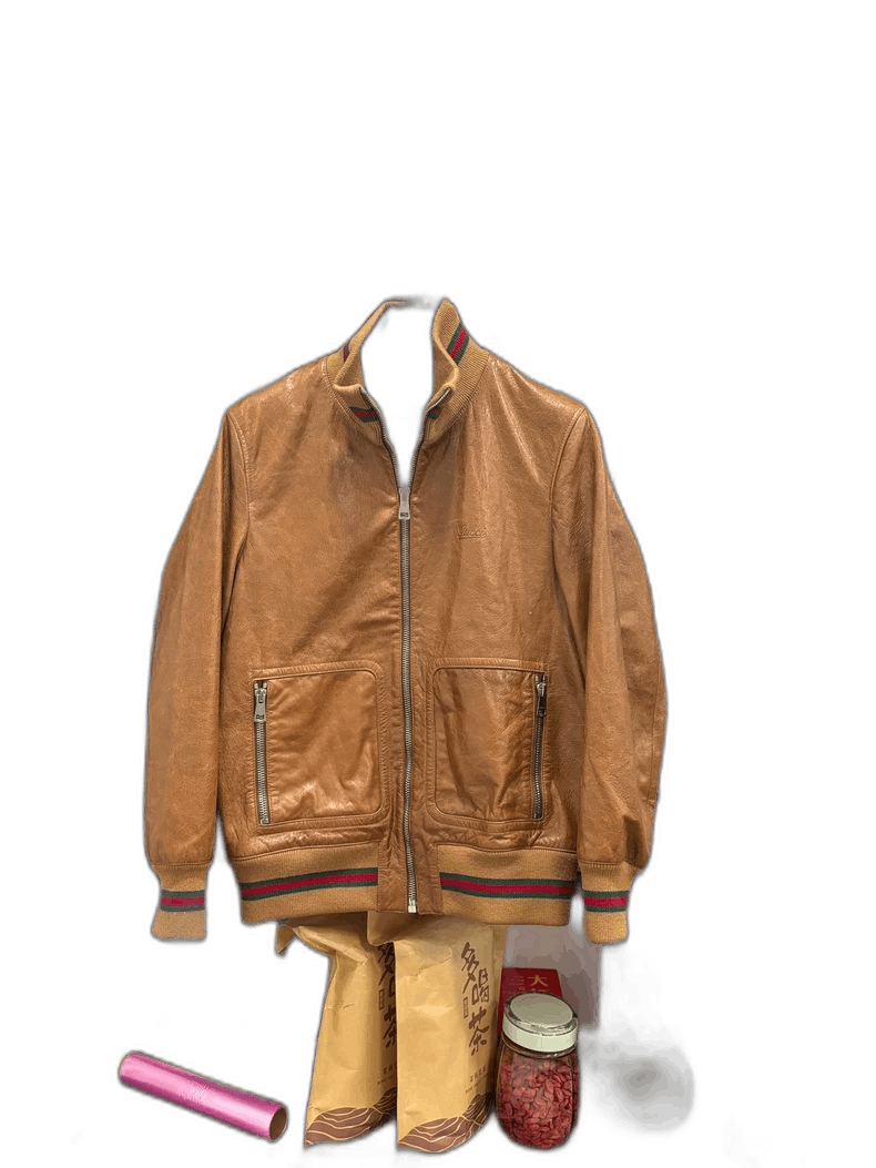 Gucci Gucci Brown Leather Jacket Made in Italy Size US L / EU 52-54 / 3 - 1 Thumbnail