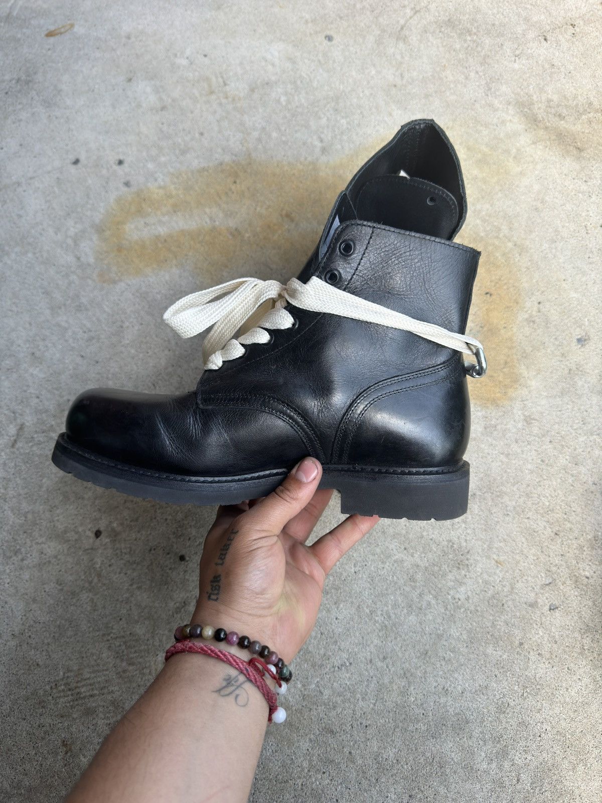 Other 1980s Vintage Leather Combat Ankle Boots Size US 8 / EU 41 - 13 Thumbnail