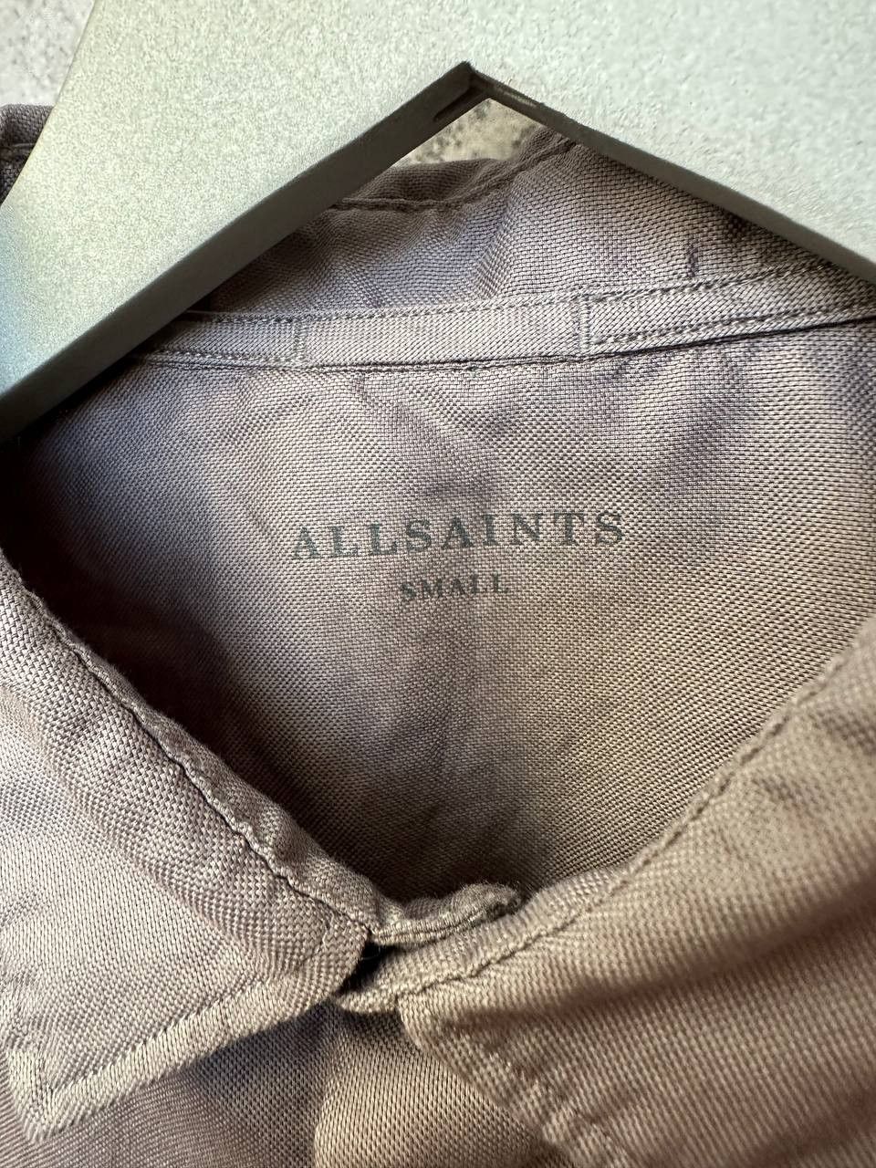 Allsaints × Designer ALLSAINTS Bixby Long Sleeve Shirt Gray Button Up Size US S / EU 44-46 / 1 - 11 Thumbnail