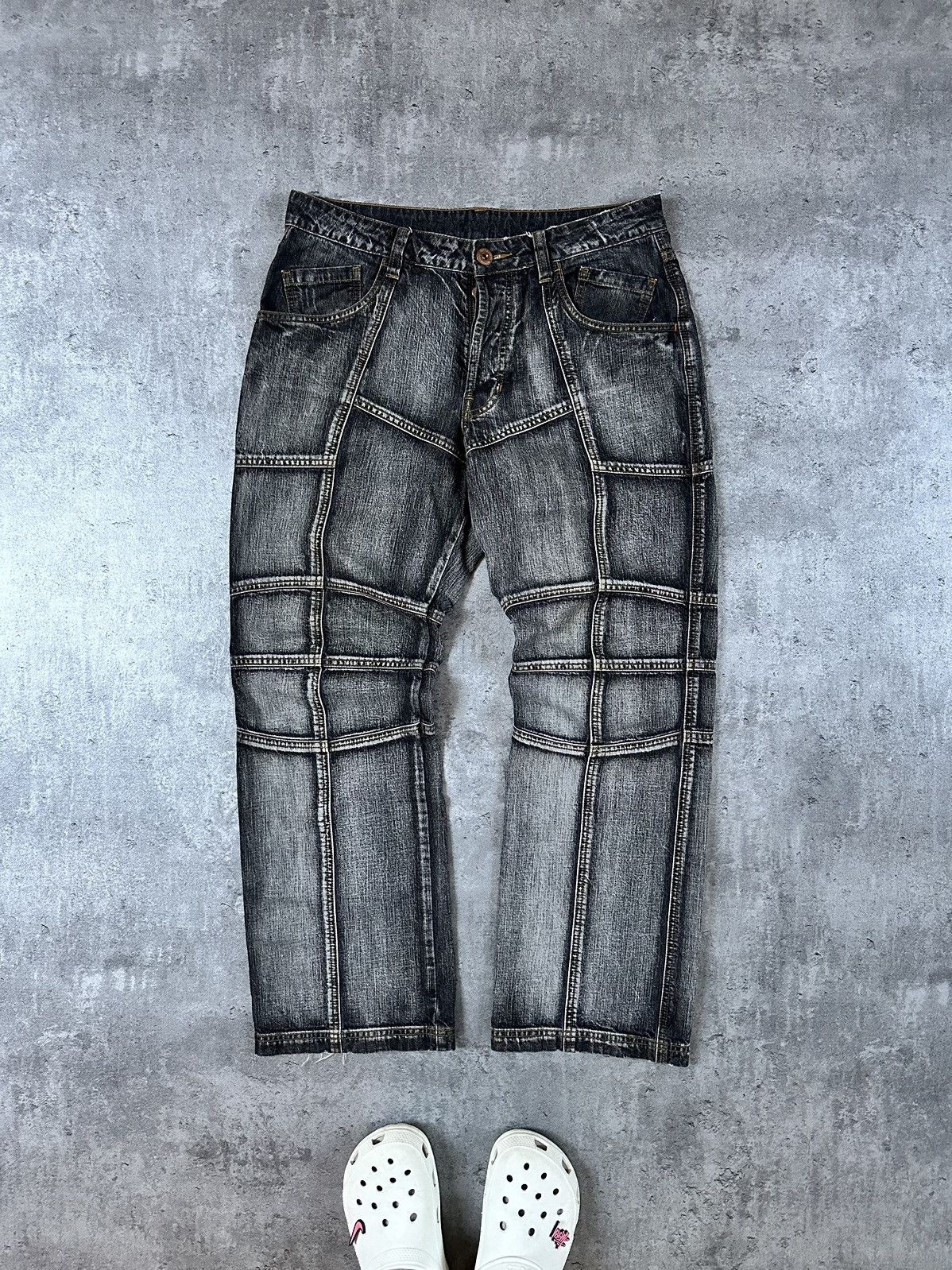 image of Archival Clothing x Vintage Junya Watanabe Balenciaga Style Grey Jeans, Men's (Size 32)