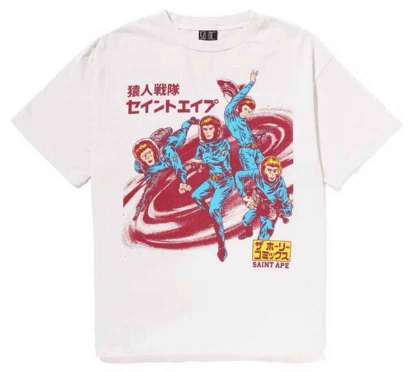 Bape × Saint Michael Bape X Saint Mxxxxxx Guns Tee | Grailed