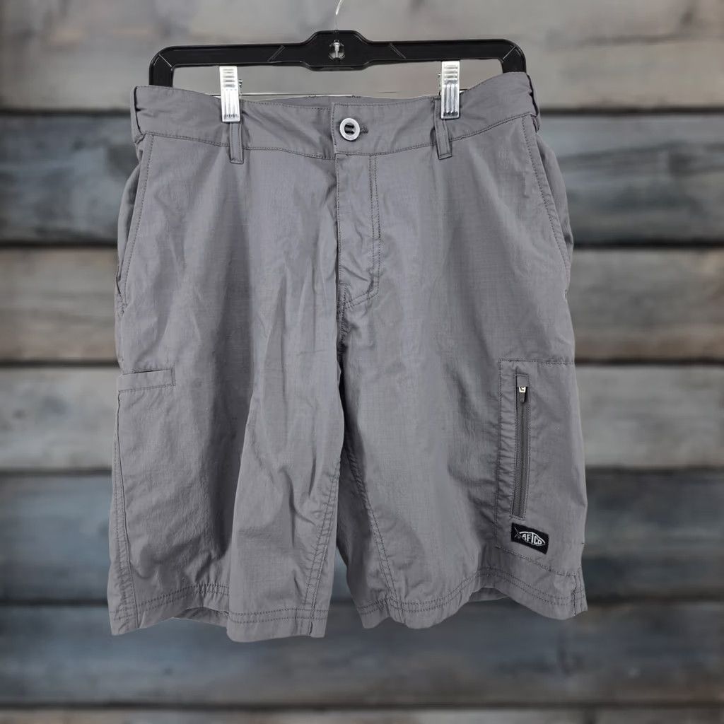 Vintage AFTCO Mens Cargo Fishing Size 30 Gray Nylon Regular Rise 30 in Waist Cargo Pocket Front Flat Front Pants Shirt? Size US 30 / EU 46 - 1 Thumbnail