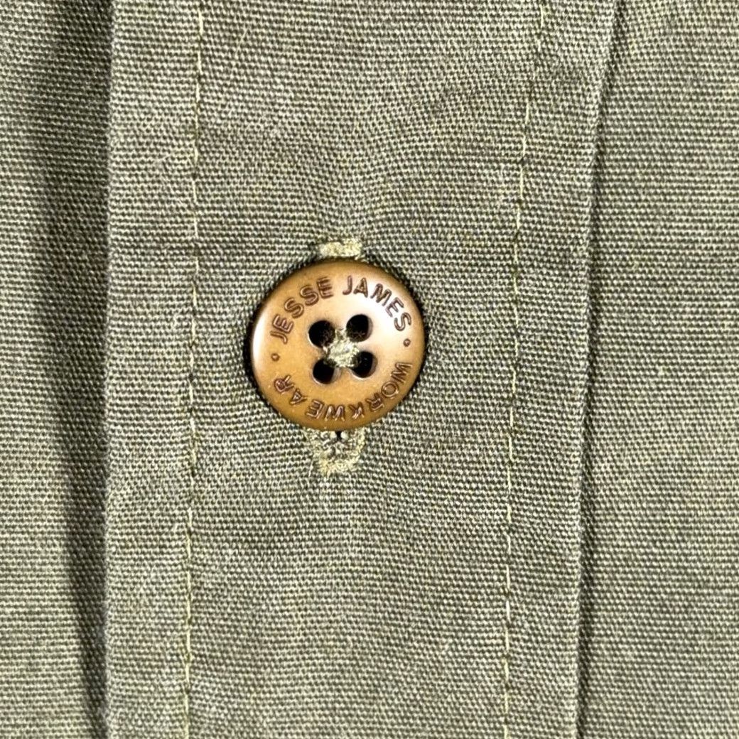 Vintage Jesse James Shirt Adult LARGE Green Industrial Workwear Shop Mechanic Button Up Size US L / EU 52-54 / 3 - 5 Thumbnail