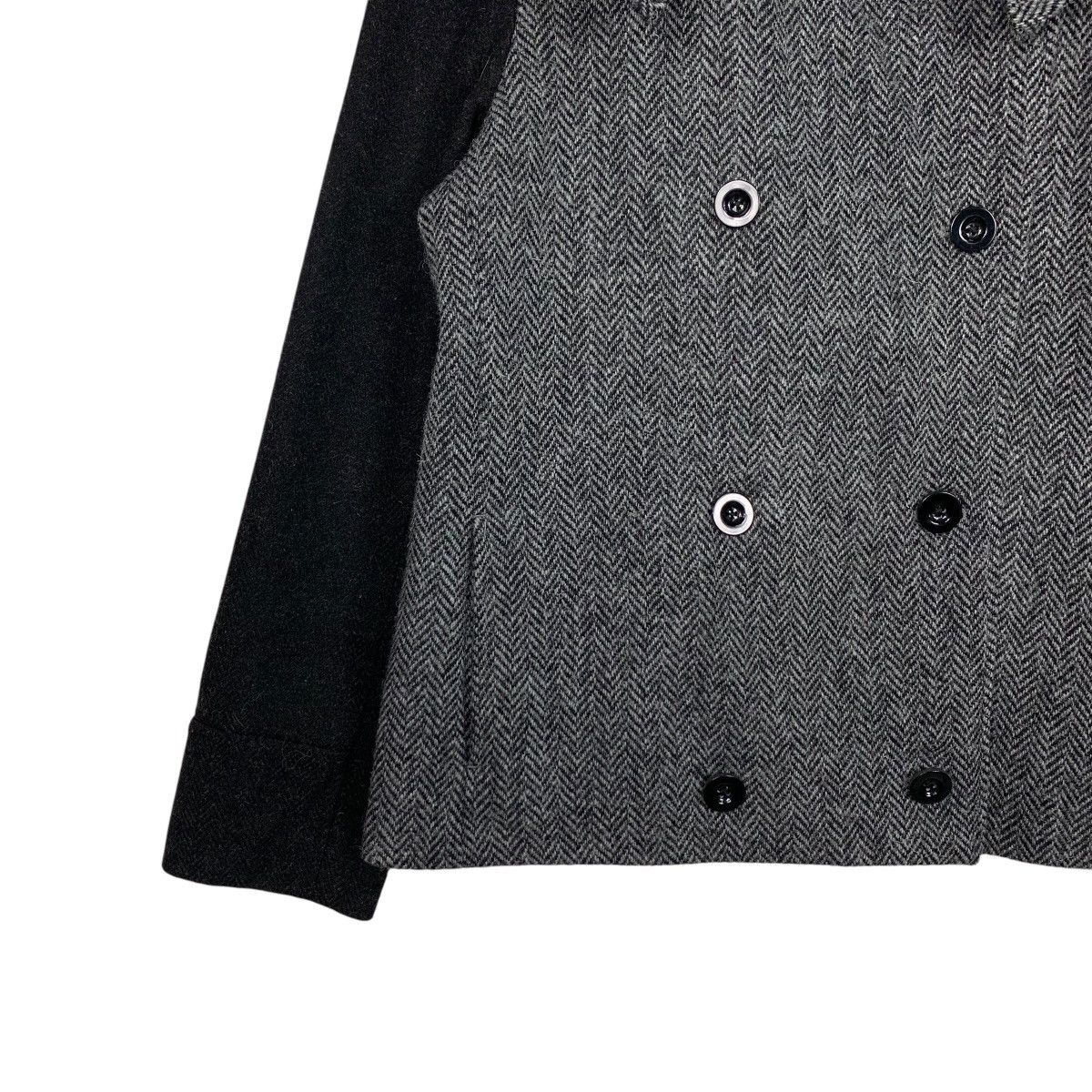 Harris Tweed SEVENDAYS SUNDAY X HARRIS TWEED Herringbone Coat #2596-C117 Size L / US 10 / IT 46 - 3 Thumbnail