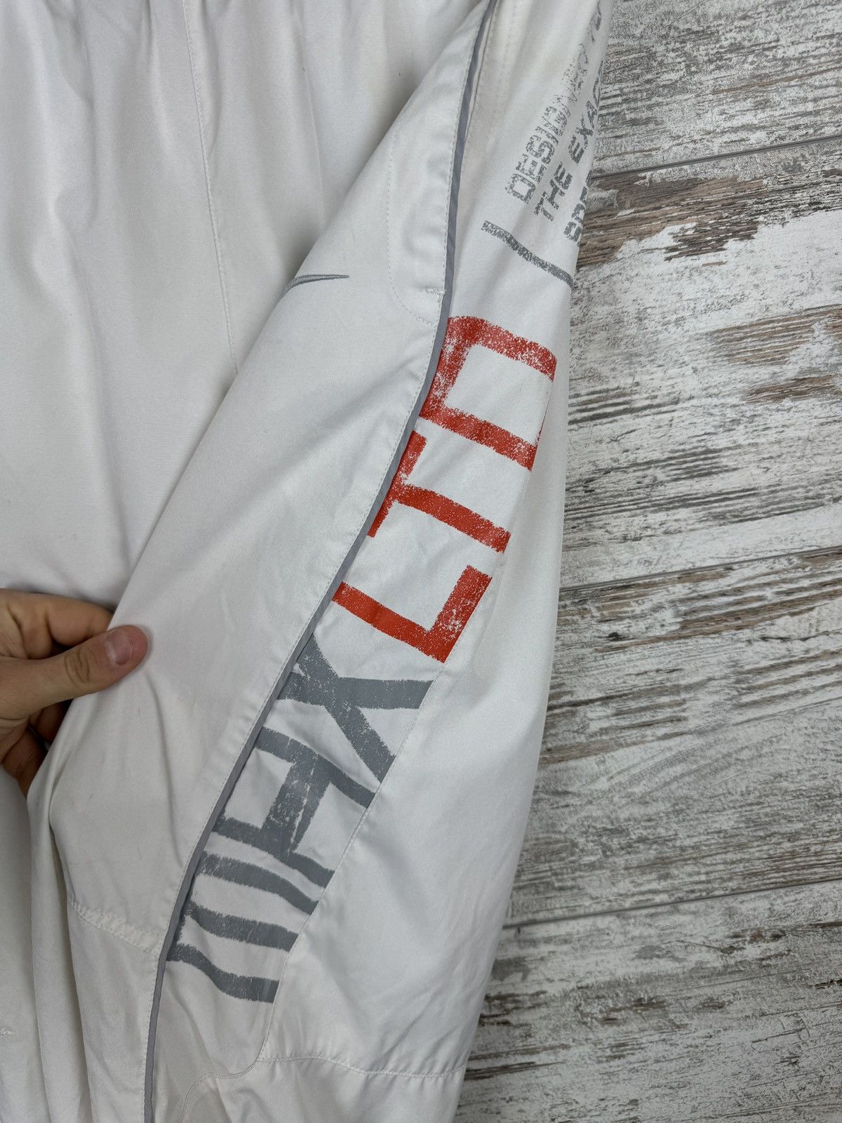 Nike × Vintage Mens Vintage Nike white drill pants swoosh sweatpants rare Size US 34 / EU 50 - 10 Thumbnail