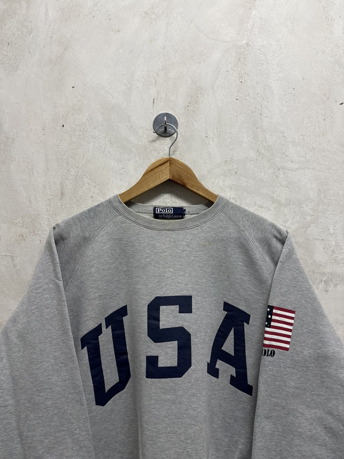 Polo Ralph Lauren Distressed Polo Ralph Lauren USA Thrashed Crewneck Size US M / EU 48-50 / 2 - 2 Thumbnail