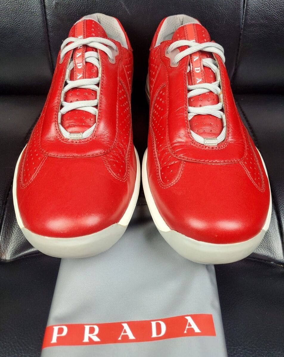 Prada Prada Americas Cup Cherry Red sz US9 Size US 9 / EU 42 - 5 Thumbnail