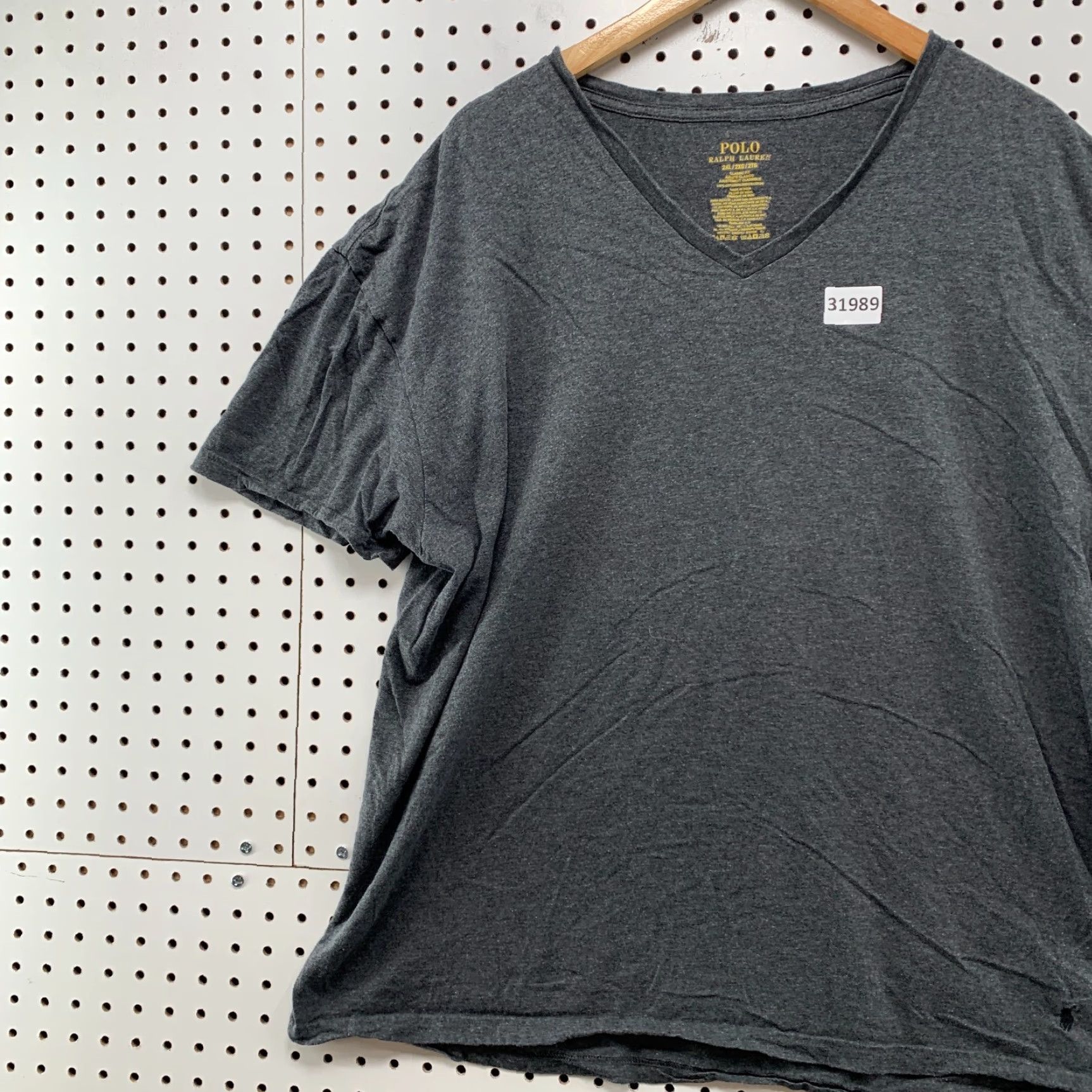 Polo Ralph Lauren Polo Ralph Lauren Shirt Mens XL Gray Pony V-Neck Casual 24.5x26.5 Size US XL / EU 56 / 4 - 3 Thumbnail