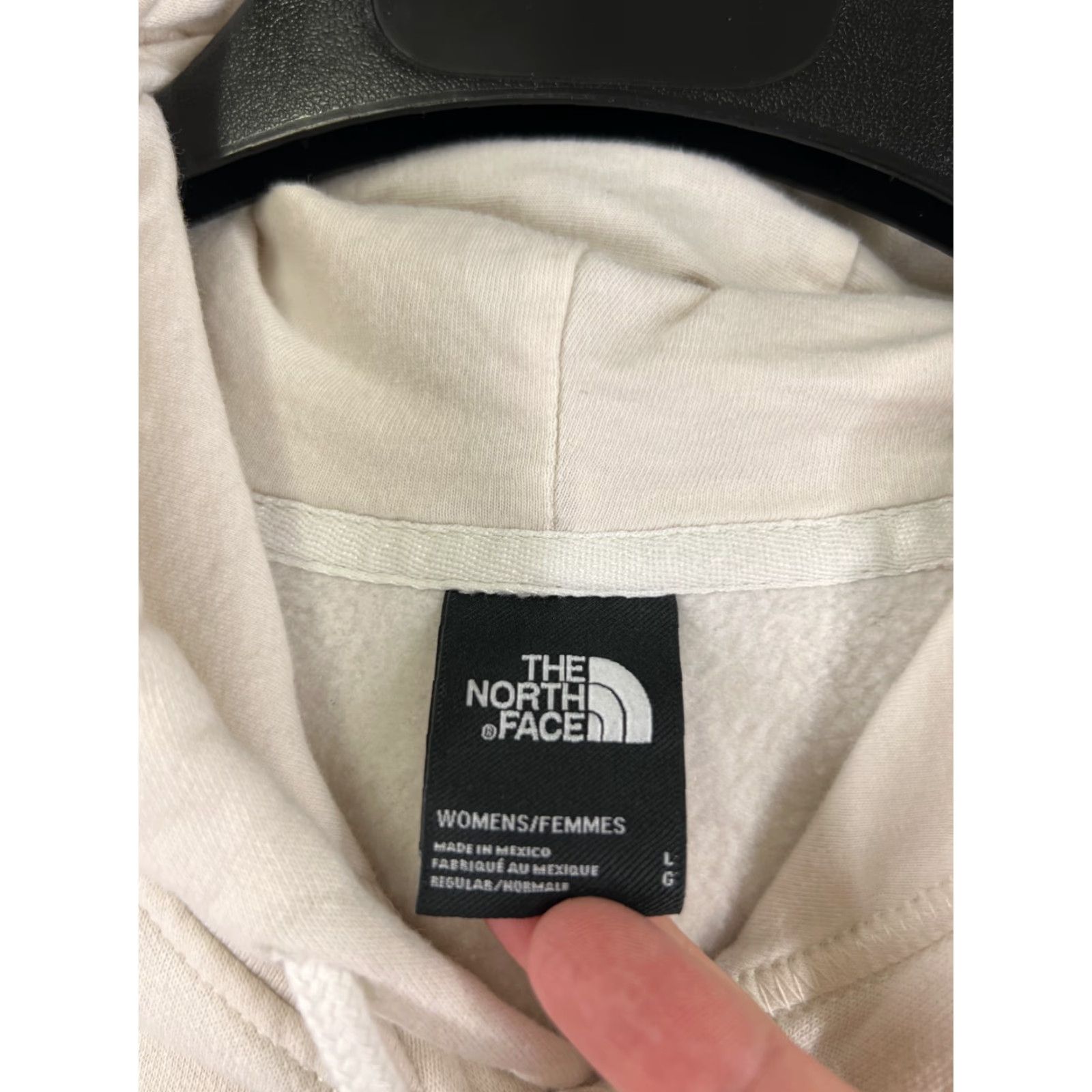 The North Face The North Face Hoodie Womens Large Beige Logo Cotton Blend Pullover Pocket Size L / US 10 / IT 46 - 7 Thumbnail