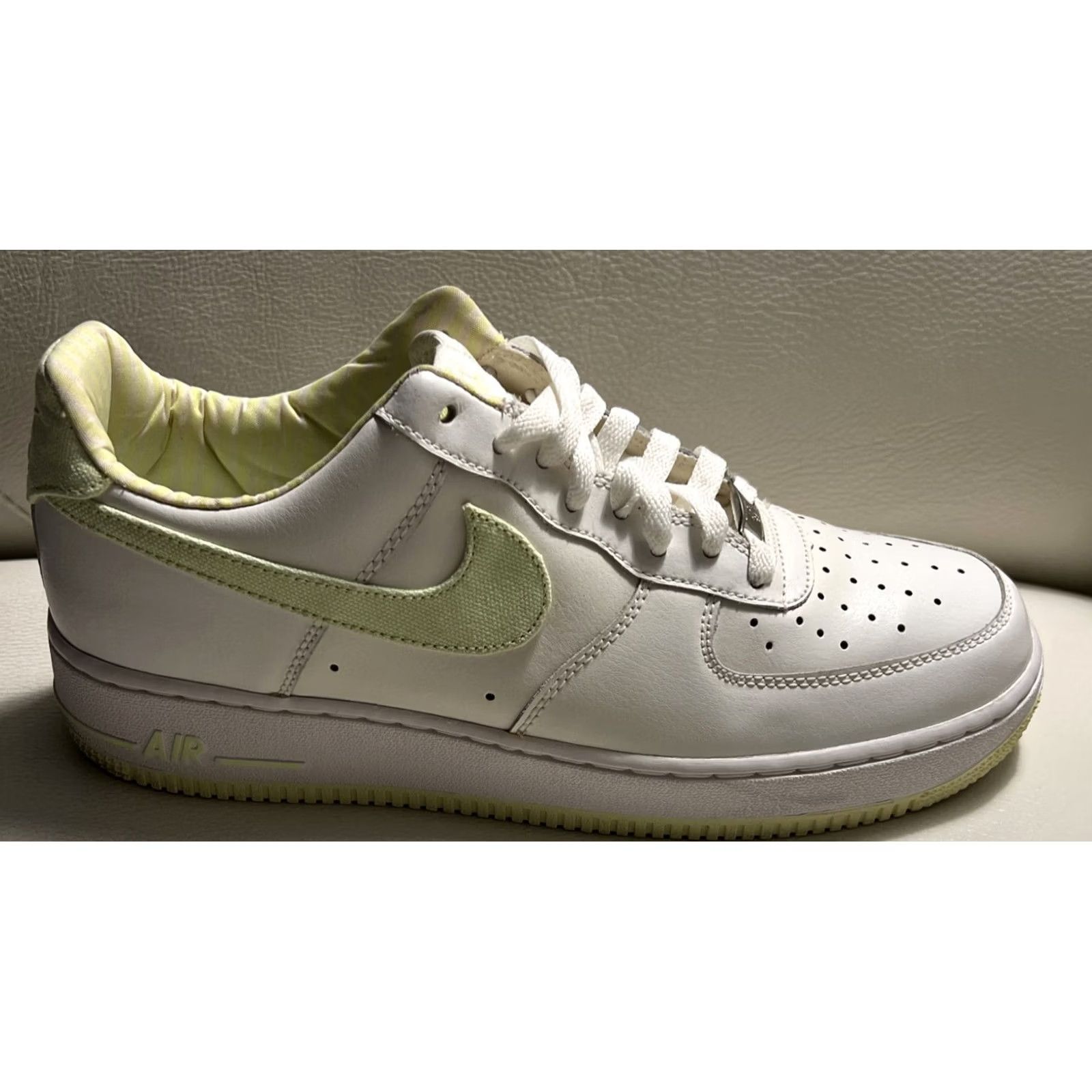 Nike Nike Air Force One 315115-137 Women’s 11 White Barley Volt Low Top Leather Sneakers Basketball Shoes Womens Size US 9 / IT 39 - 6 Thumbnail