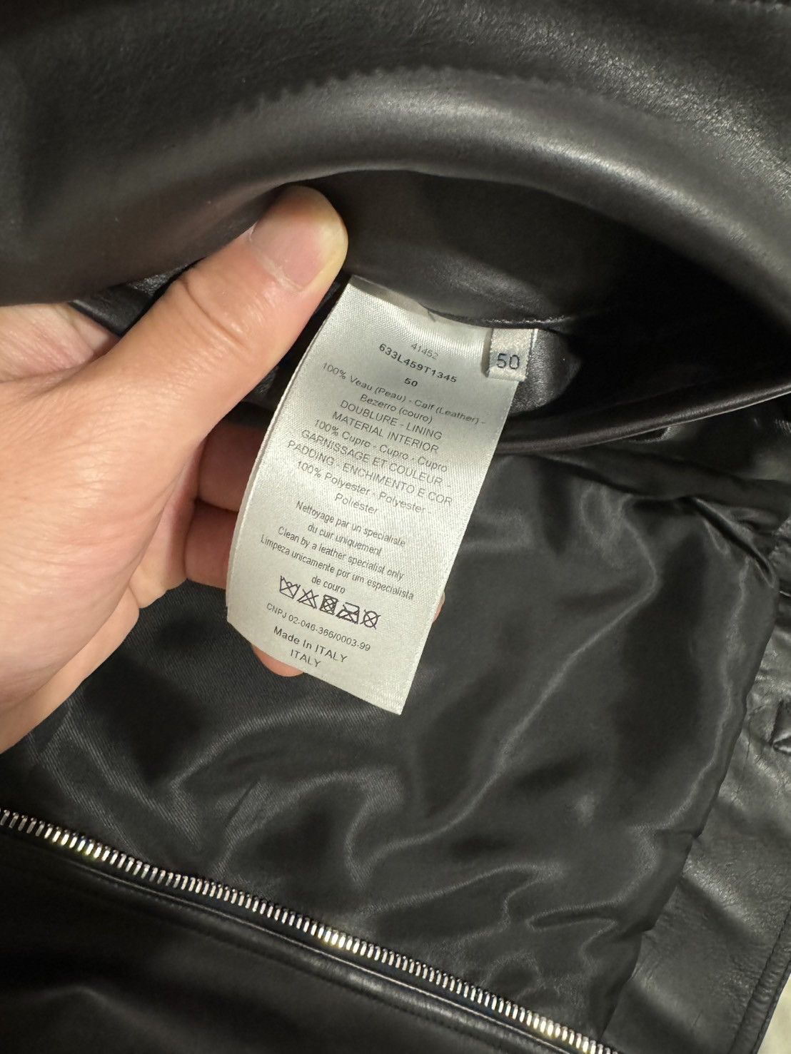 Dior Dior Homme Leather Biker Jacket Sz 50 633L459T1345 Size US M / EU 48-50 / 2 - 6 Thumbnail