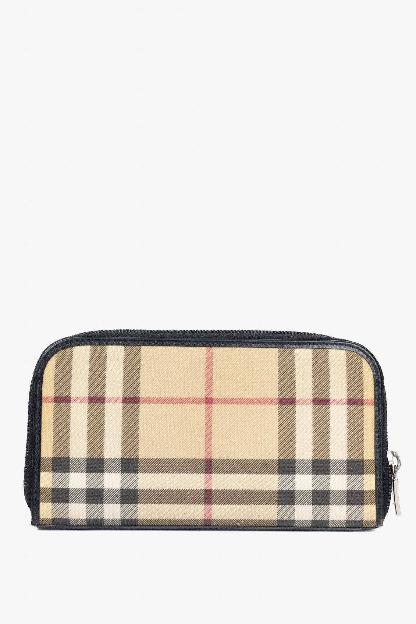 Burberry Burberry House-Check Leather-Trim Long Zip Wallet Size ONE SIZE - 4 Thumbnail