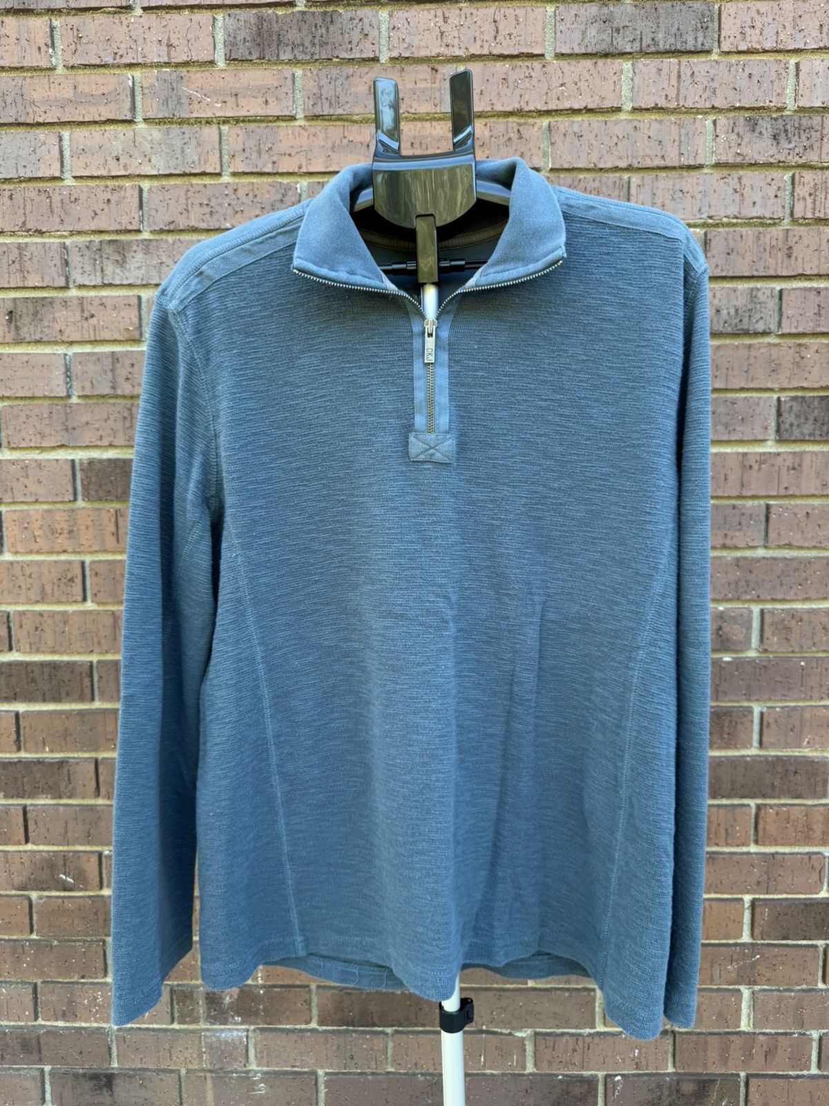 Calvin Klein Calvin Klein Sweater Shirt Top 1/4 Quarter Zip Pullover Blue Size US XL / EU 56 / 4 - 1 Thumbnail