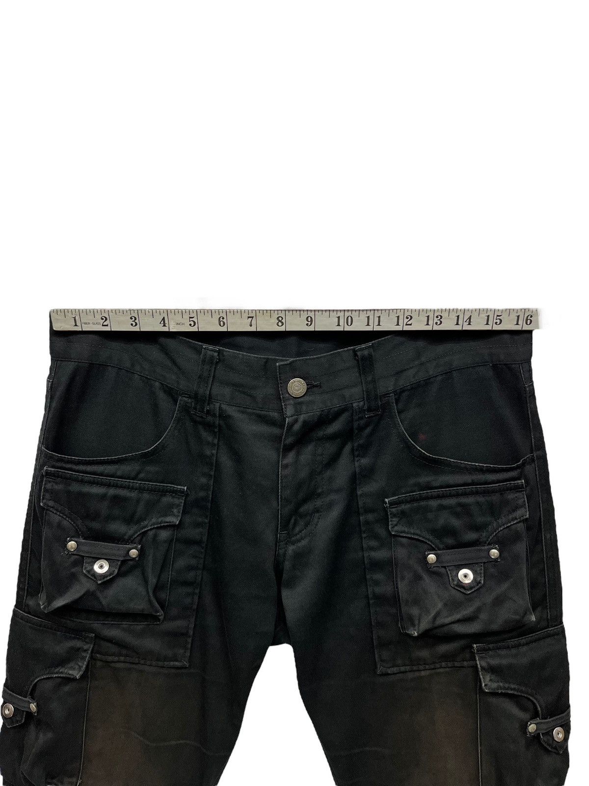 Tornado Mart Vintage TORNADO MART Rusty Black Bush Cargo Minimalist Flare Size US 32 / EU 48 - 17 Thumbnail