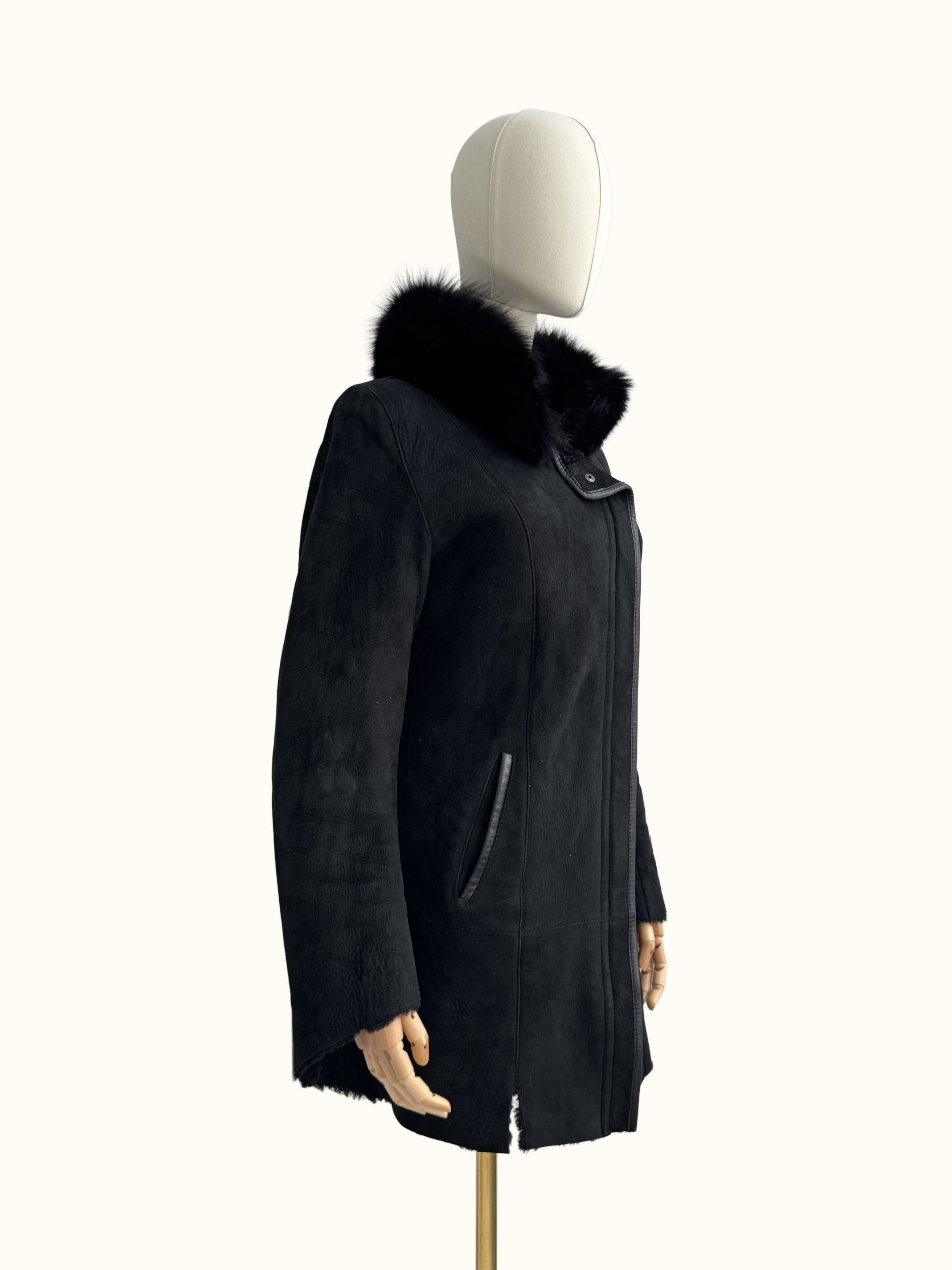 Vintage Vintage Real Sheepskin Coat (B550)E2D15 Size XS / US 0-2 / IT 36-38 - 2 Thumbnail