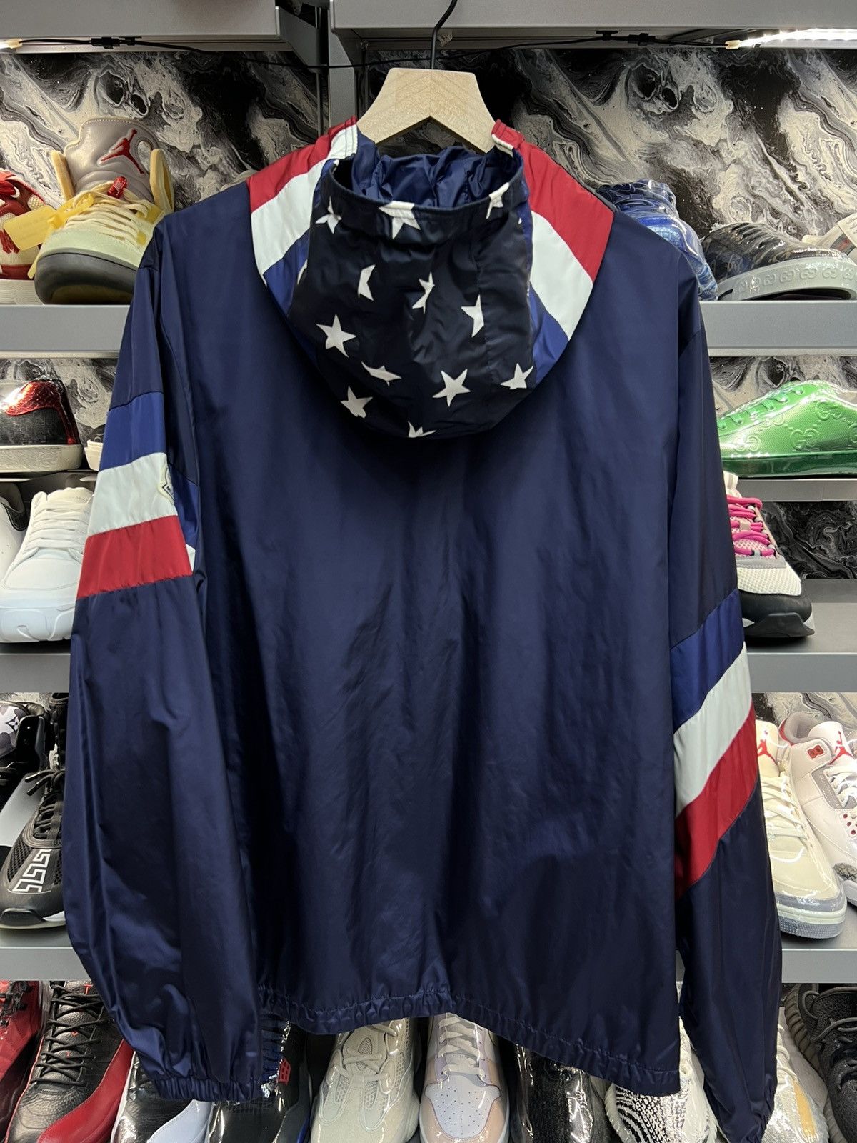 Moncler Moncler Windbreaker Stars Navy Hoodie Size US XXL / EU 58 / 5 - 2 Thumbnail