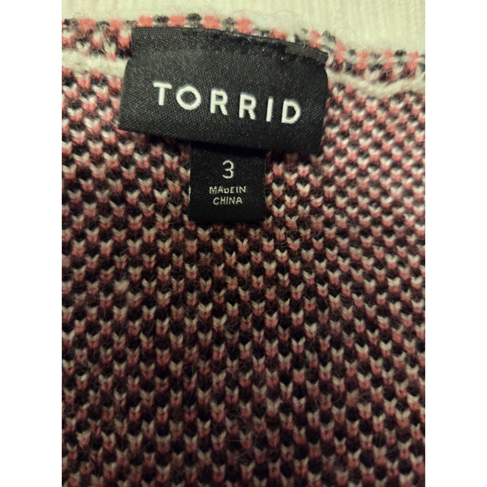 Torrid Torrid Sweater Fair Isle Wide Neckline Pullover 3X 3X Multicolor Crew Long Sleeve Acrylic Nylon Machine Washable Casual Womens Size XXL / US 16-18 / IT 52-54 - 6 Thumbnail