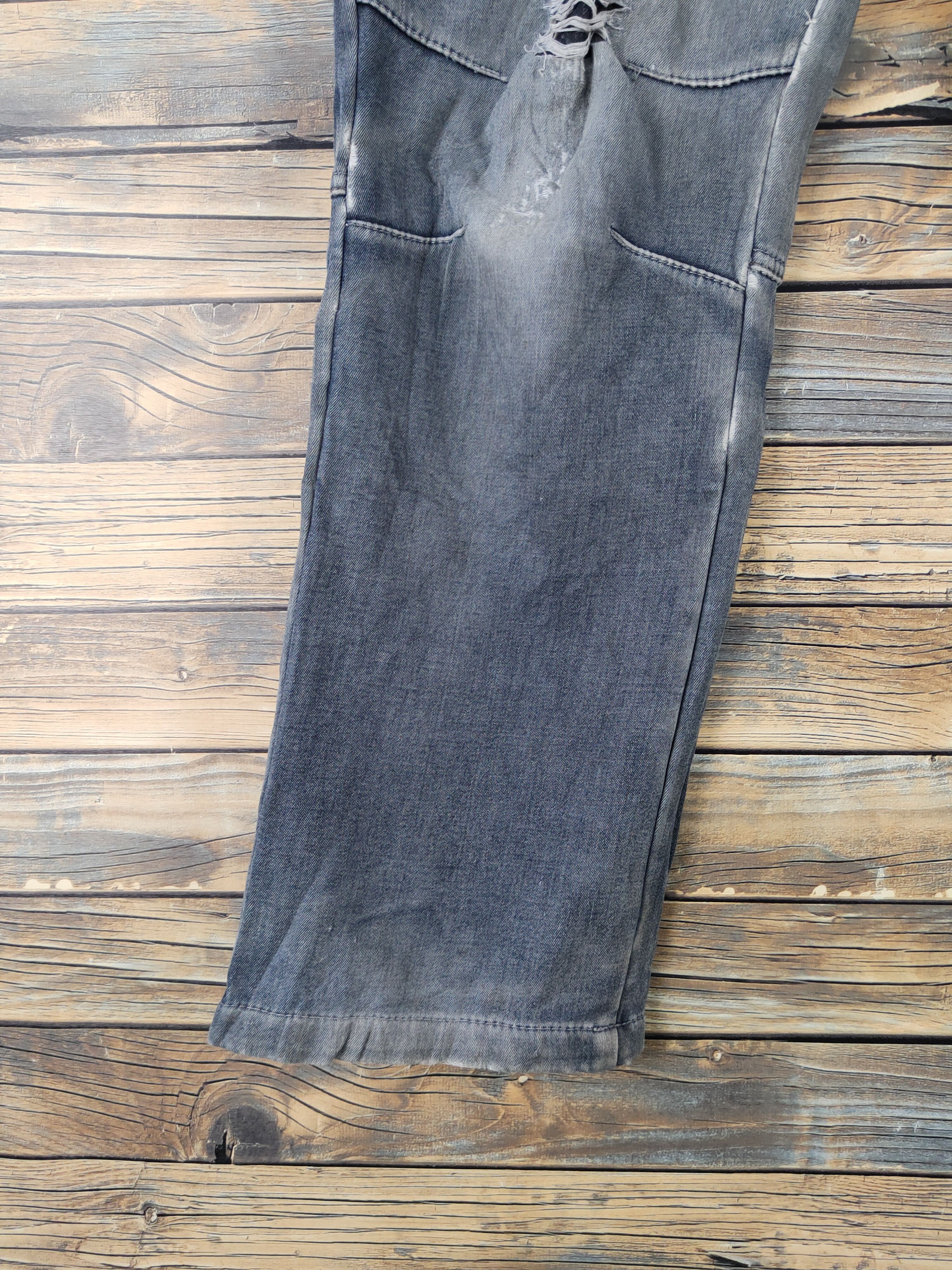 FieldCore Faded Distressed Ripped cargo denim Jeans #W1954