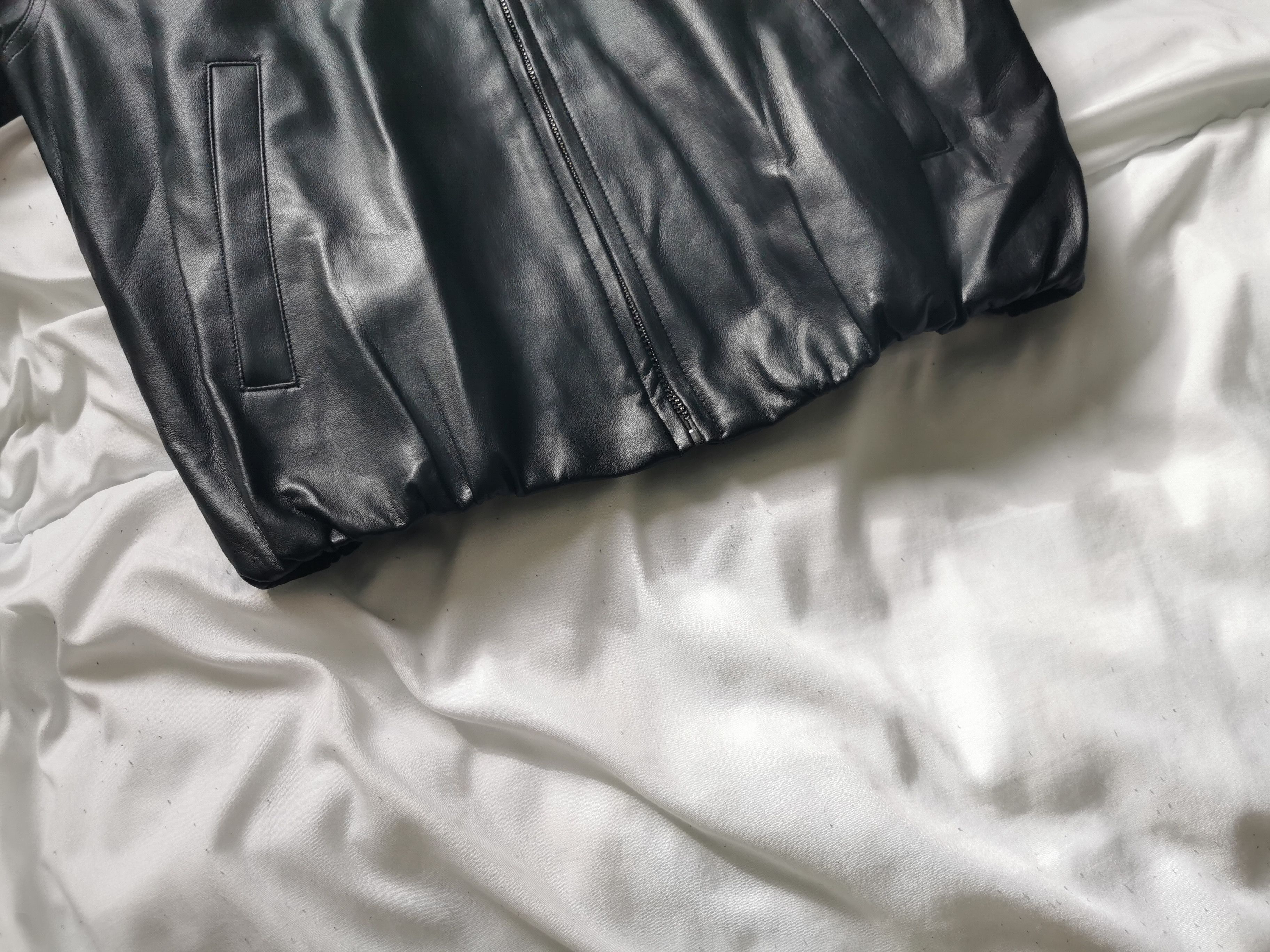Zara black relaxed fit jacket faux leather condition