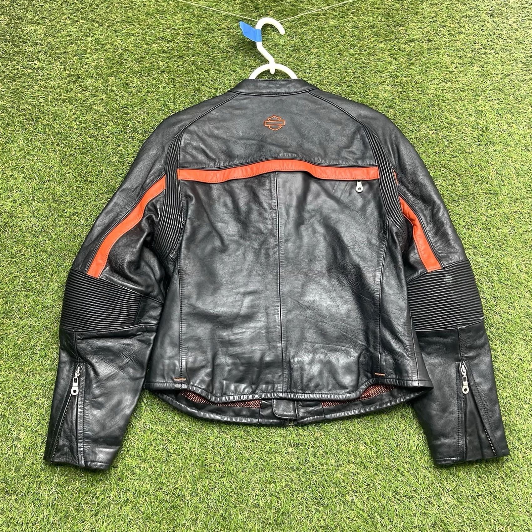 Harley Davidson Harley-Davidson Leather Jacket Womens Medium Riding Biker Lumbar Back Support Black Solid Long Sleeve Zip Full Zip All Seasons Size M / US 6-8 / IT 42-44 - 2 Thumbnail