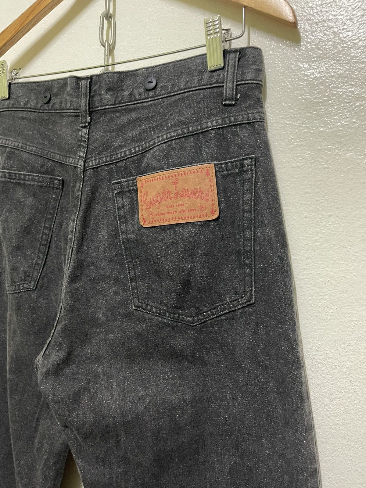 Japanese Brand Super Lovers Black Jeans Size US 31 - 13 Thumbnail