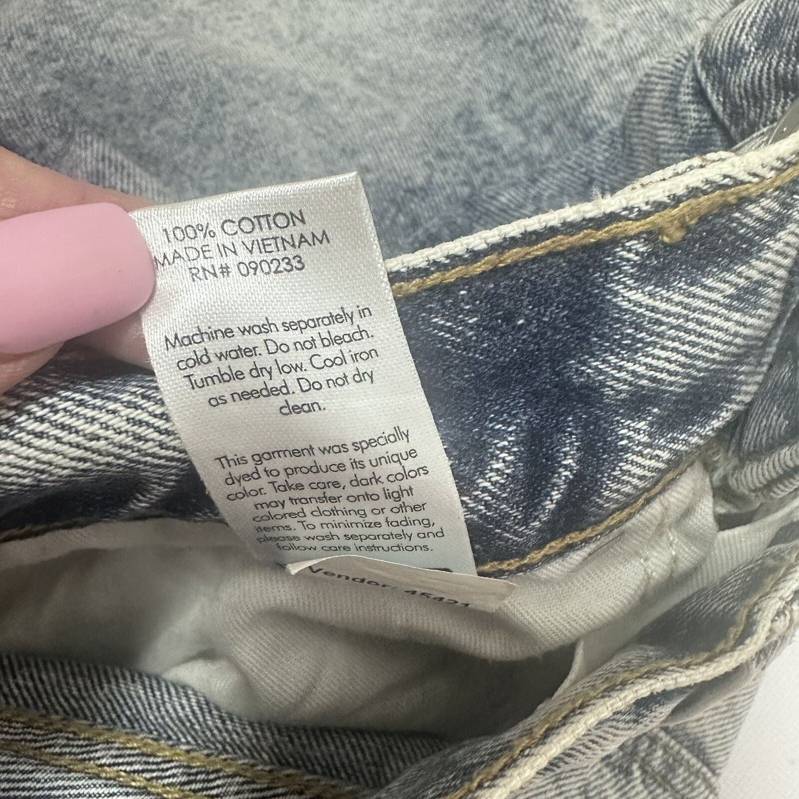 Pacsun PacSun Jeans Mens Loose Fit Blue Acid Wash Button Fly Denim Size US 30 / EU 46 - 4 Thumbnail