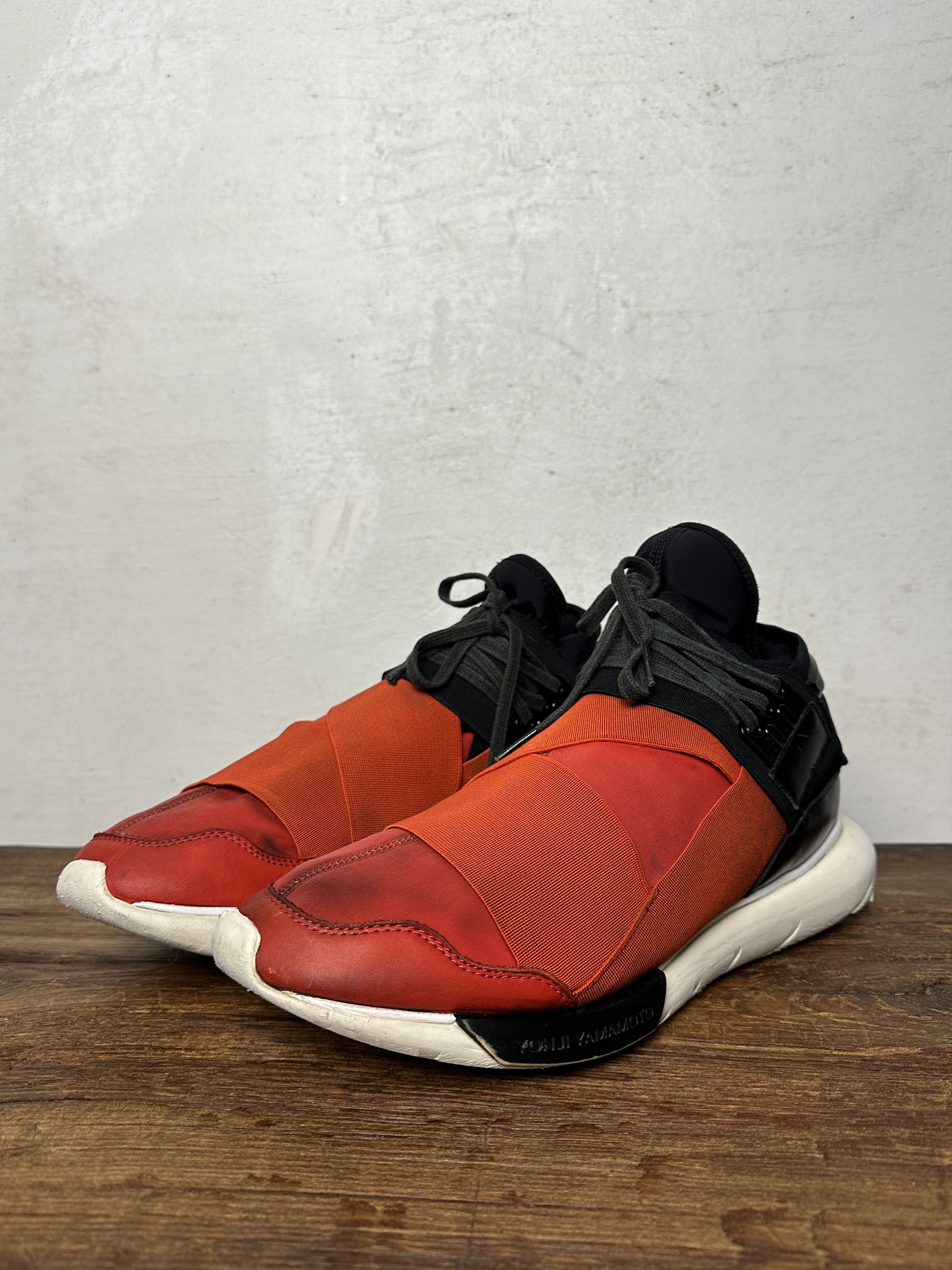 Adidas Y-3 Qasa High Red Black Size US 11.5 / EU 44-45 - 3 Thumbnail