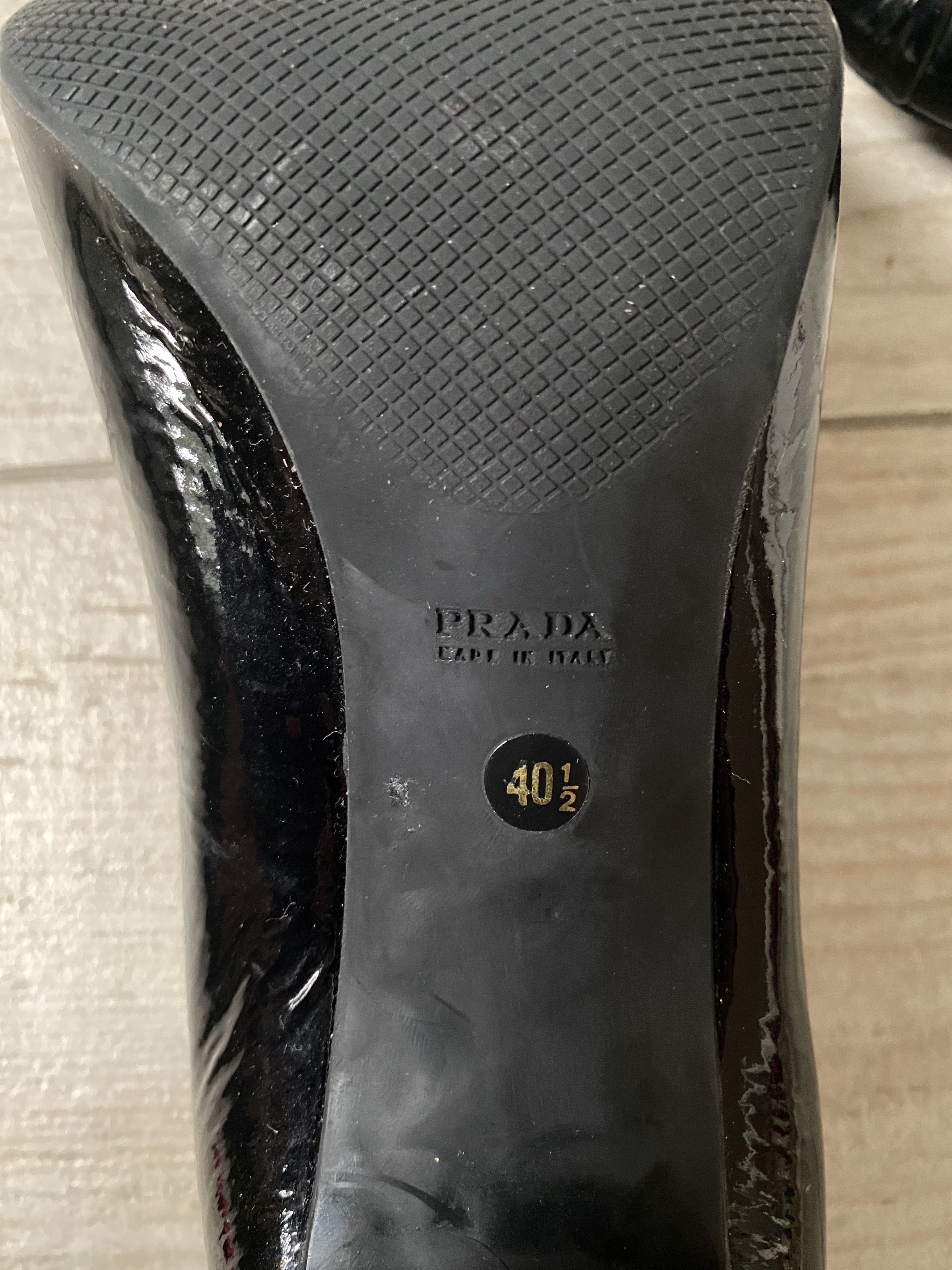 Prada × Vintage Prada Vintage – Black Patent Leather High Heels, M in Italy Size US 9.5 / IT 39.5 - 5 Thumbnail
