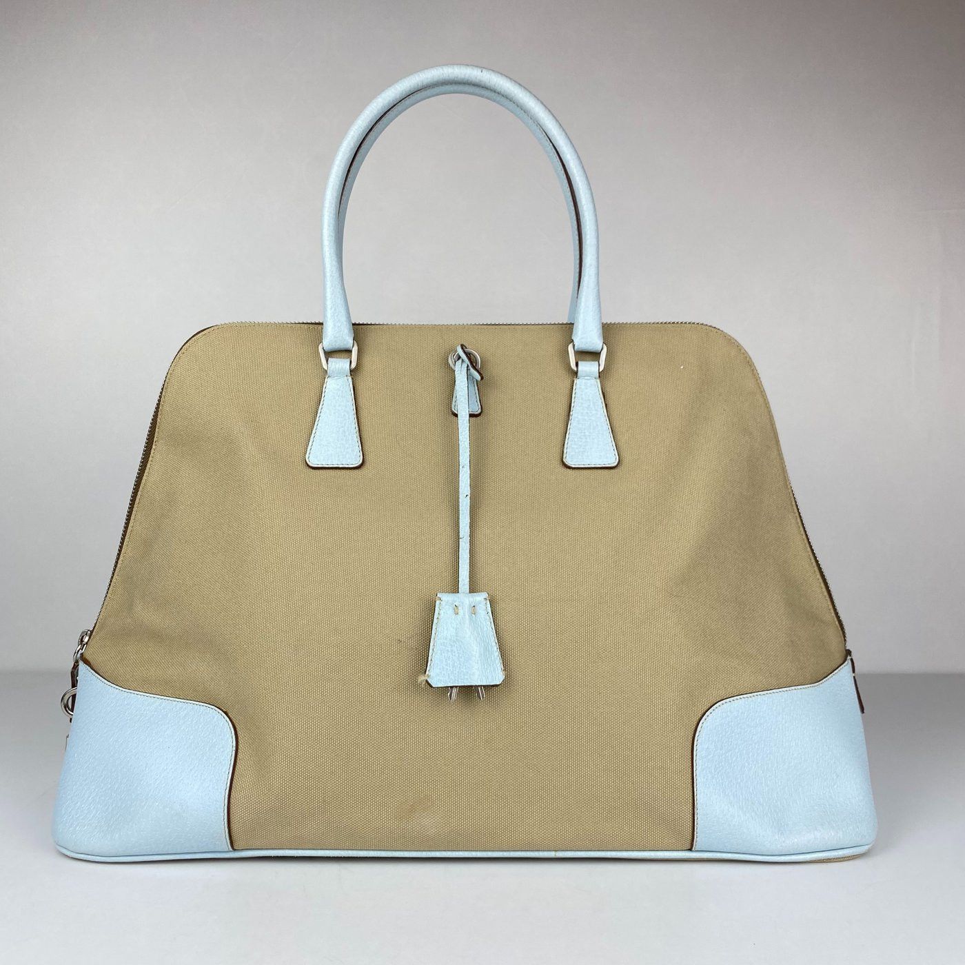 Prada Prada Vintage Canvas and Leather Bowler Bag Size ONE SIZE - 2 Thumbnail
