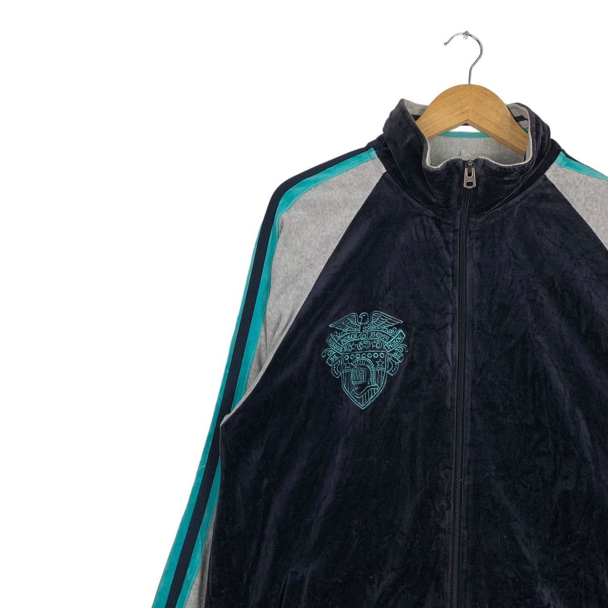 Japanese Brand KISSMARK Colorblock Velvet Jacket #1041-C47 Size US L / EU 52-54 / 3 - 6 Thumbnail