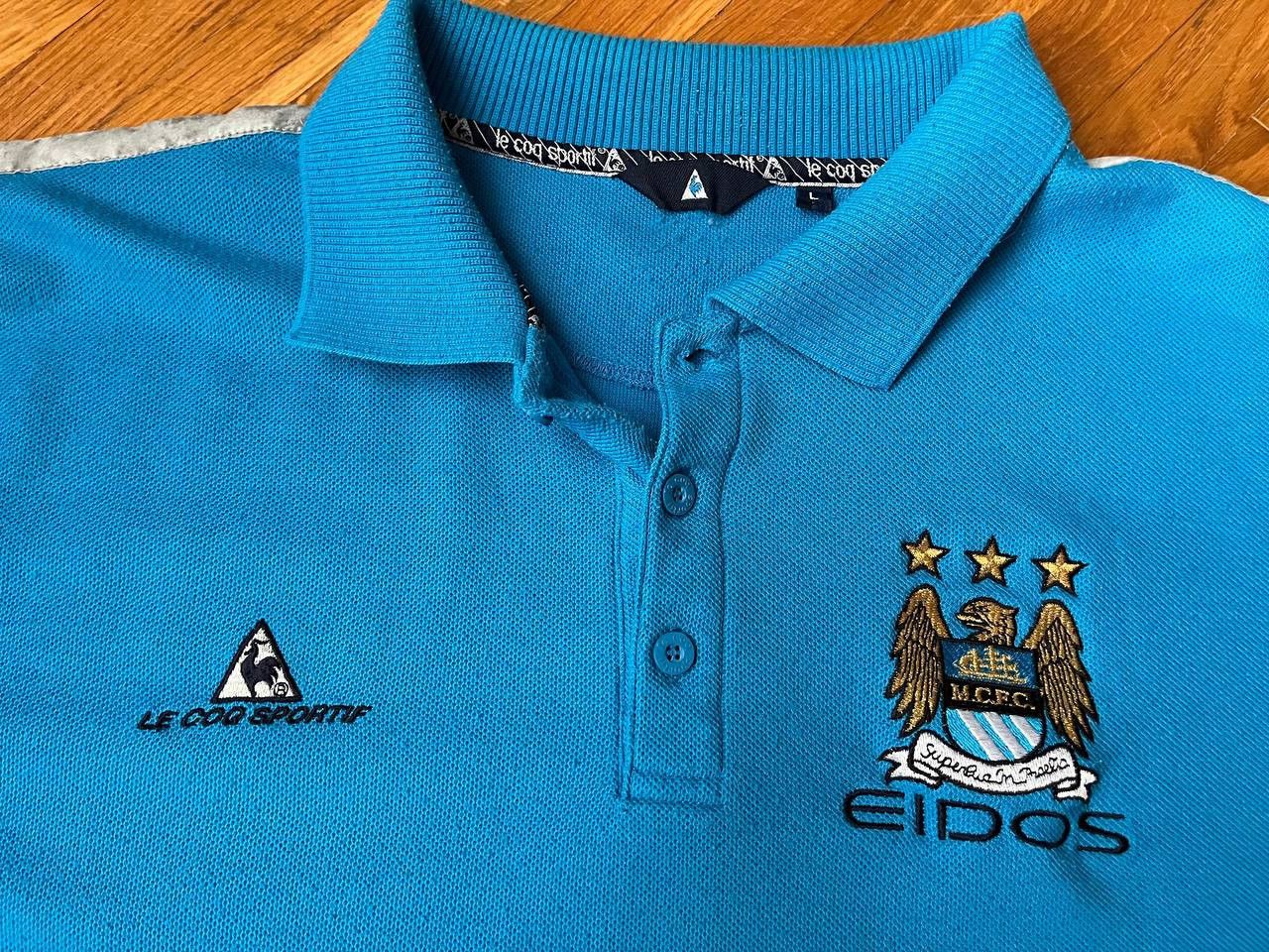 Le Coq Sportif Le Coq Sportif Manchester City polo 2000 soccer jersey tee Size US L / EU 52-54 / 3 - 3 Thumbnail